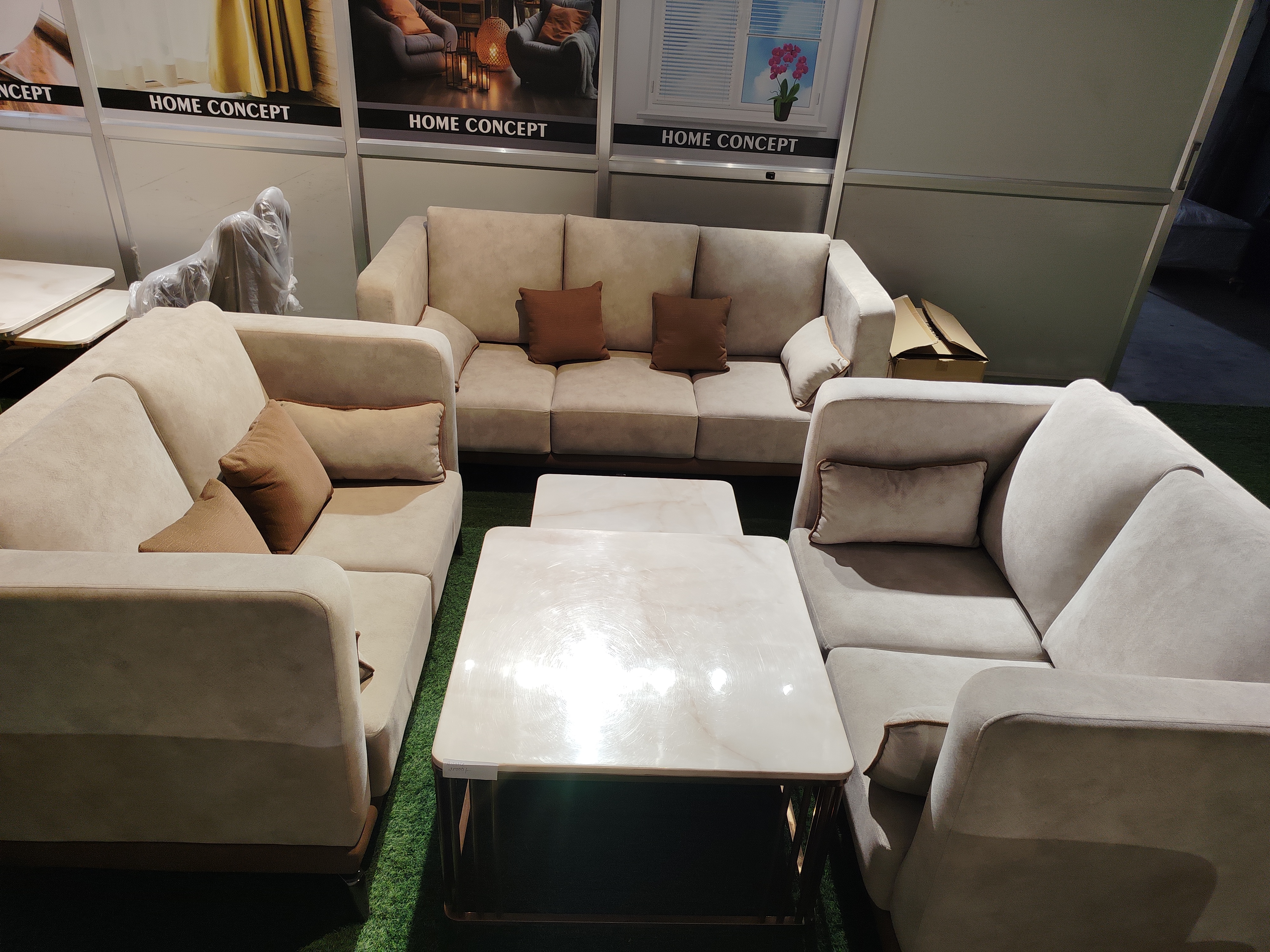 Velvet Sofa Set view 2