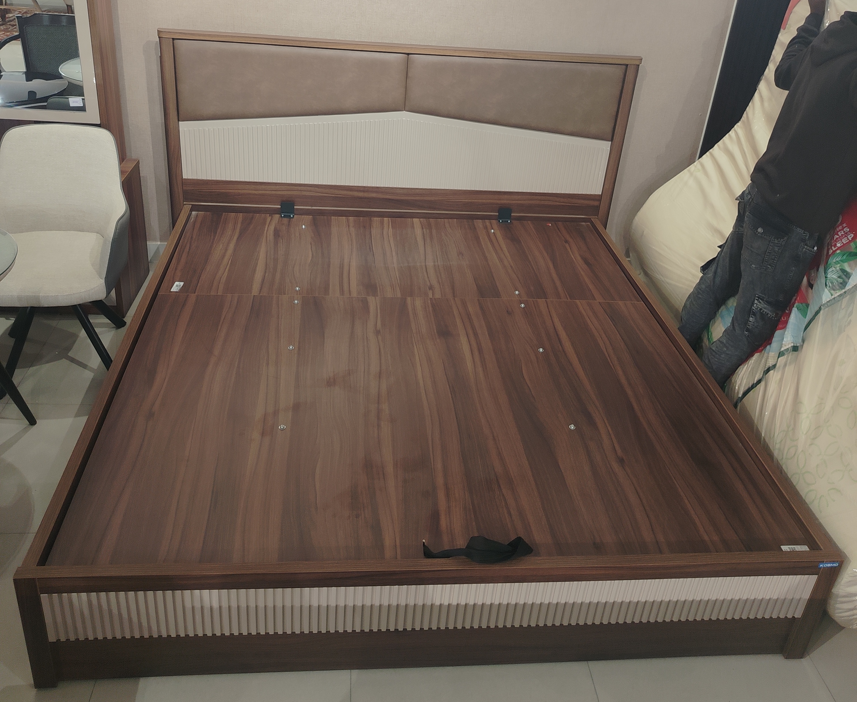 Modern Wooden Bed view 2