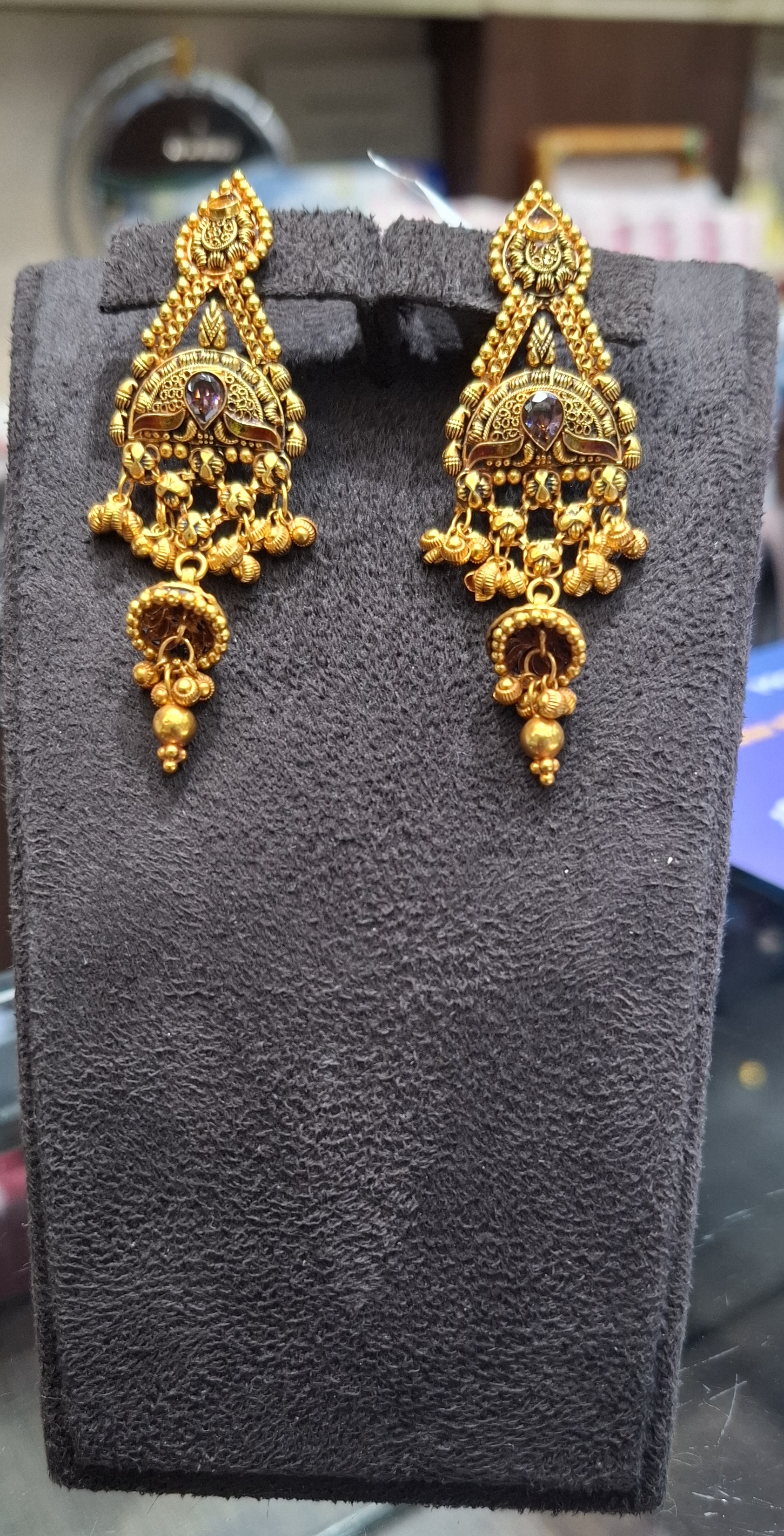 Traditional Gold Earrings view 2
