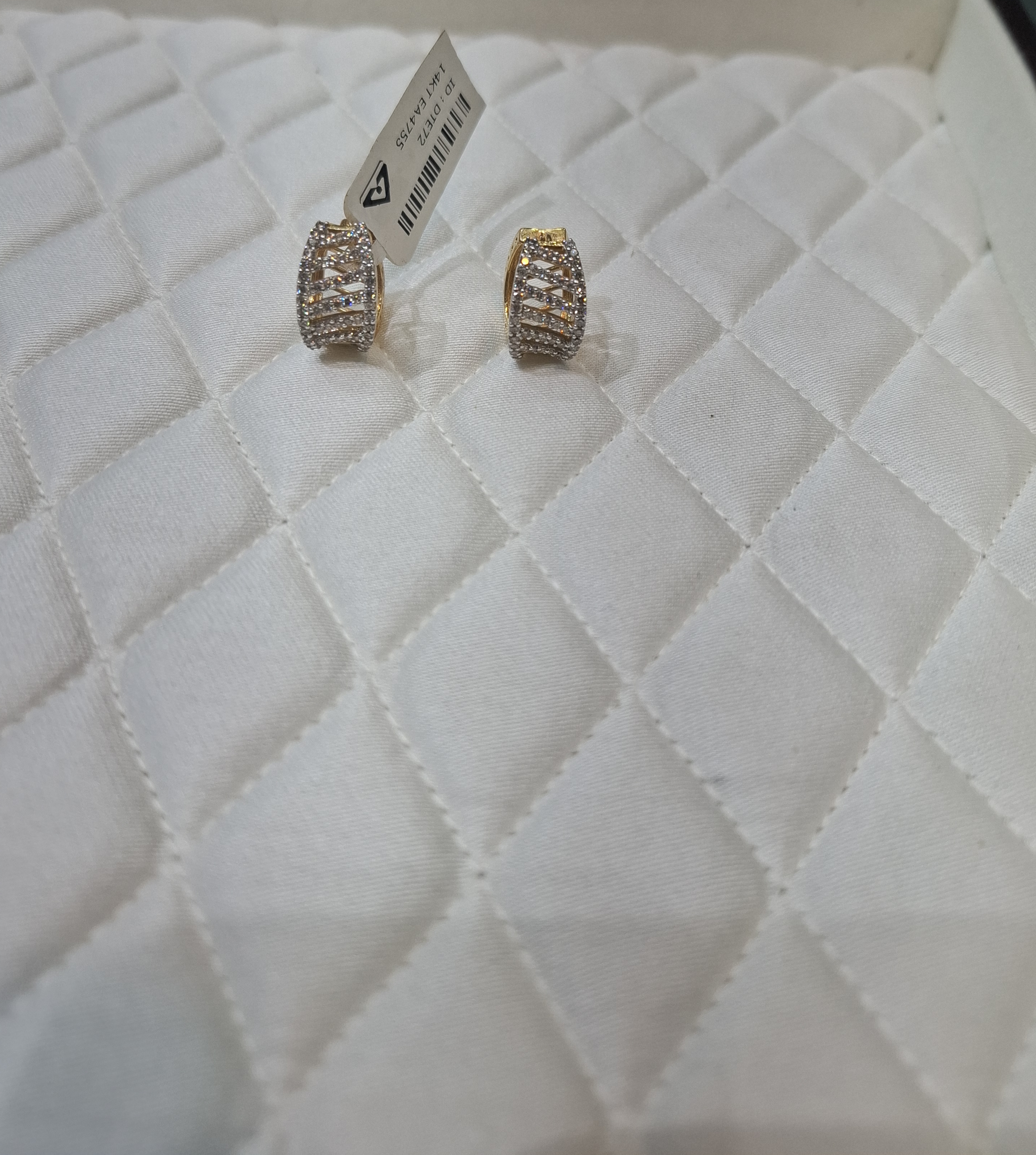 Diamond Hoop Earrings view 2