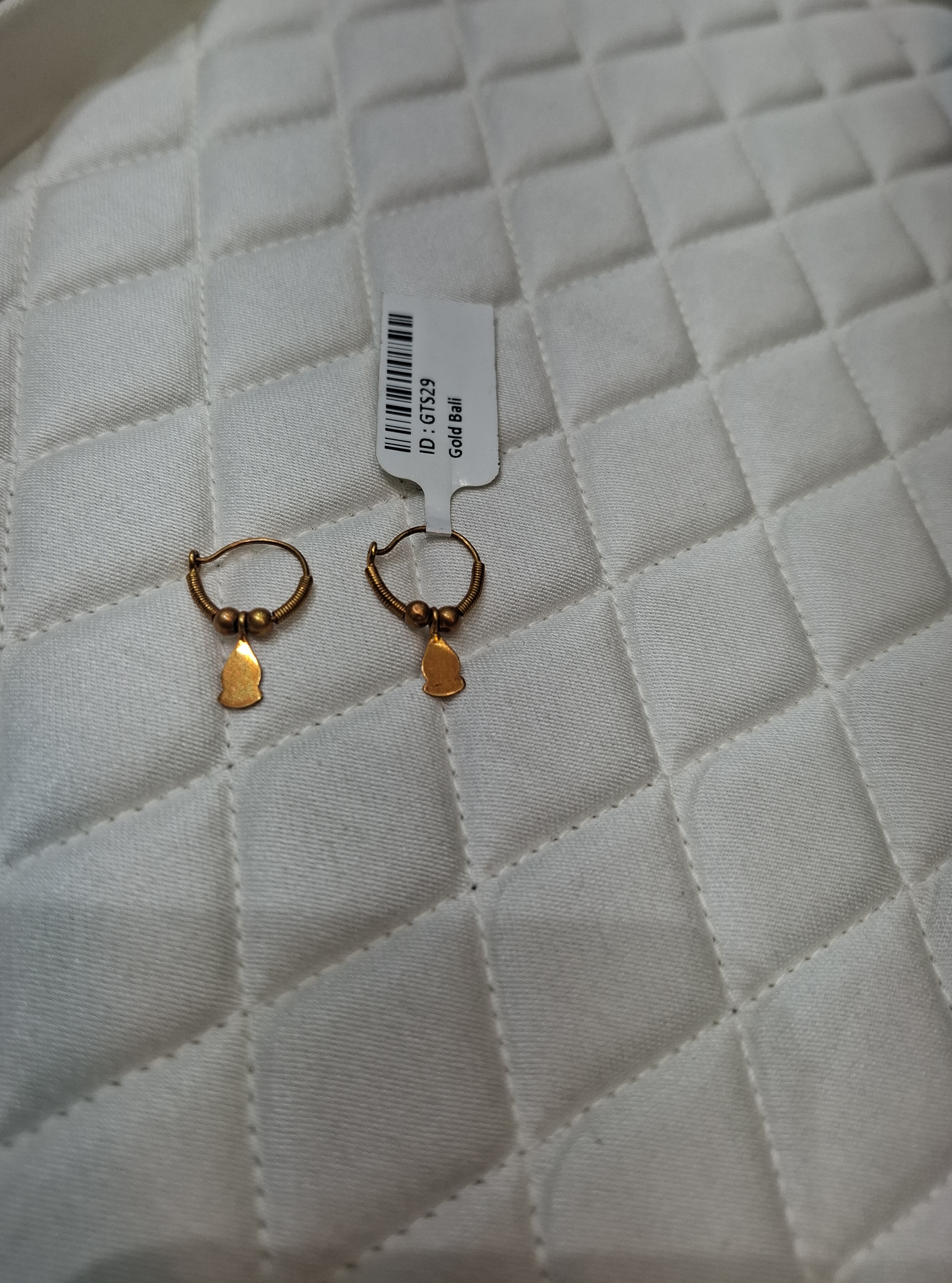 Gold Bali Earrings view 2