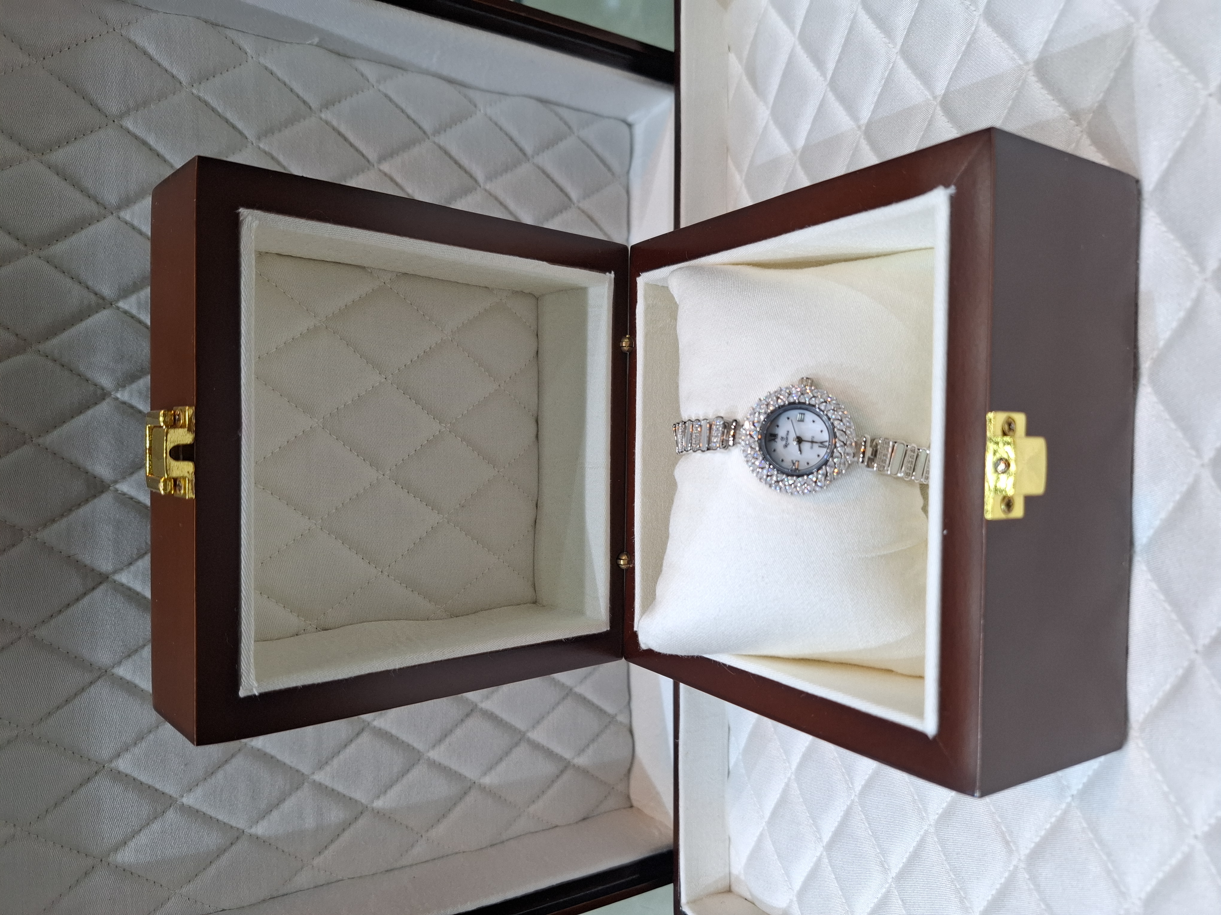 Elegant Cubic Zirconia 925 Silver Watch view 2