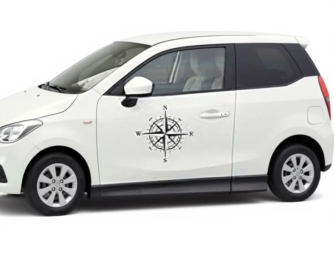 Compass Car Sticker view 2