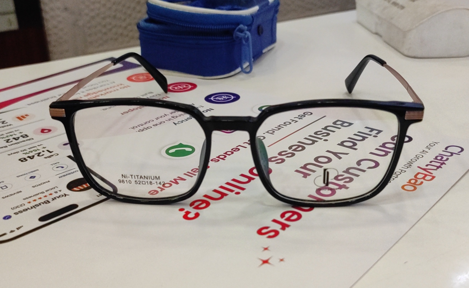 Titanium Rimless Eyeglasses view 2