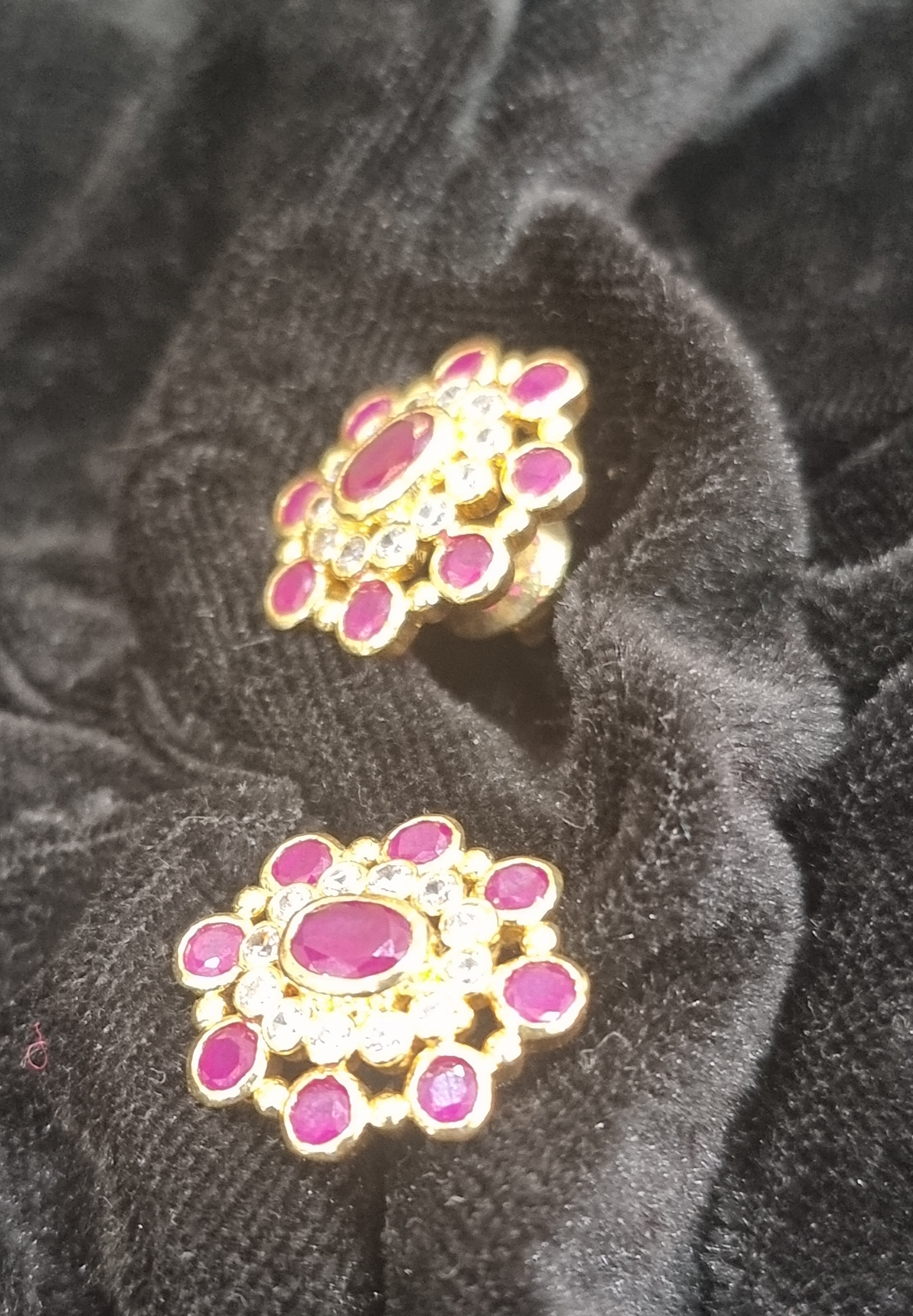 Ruby Stud Earrings view 2