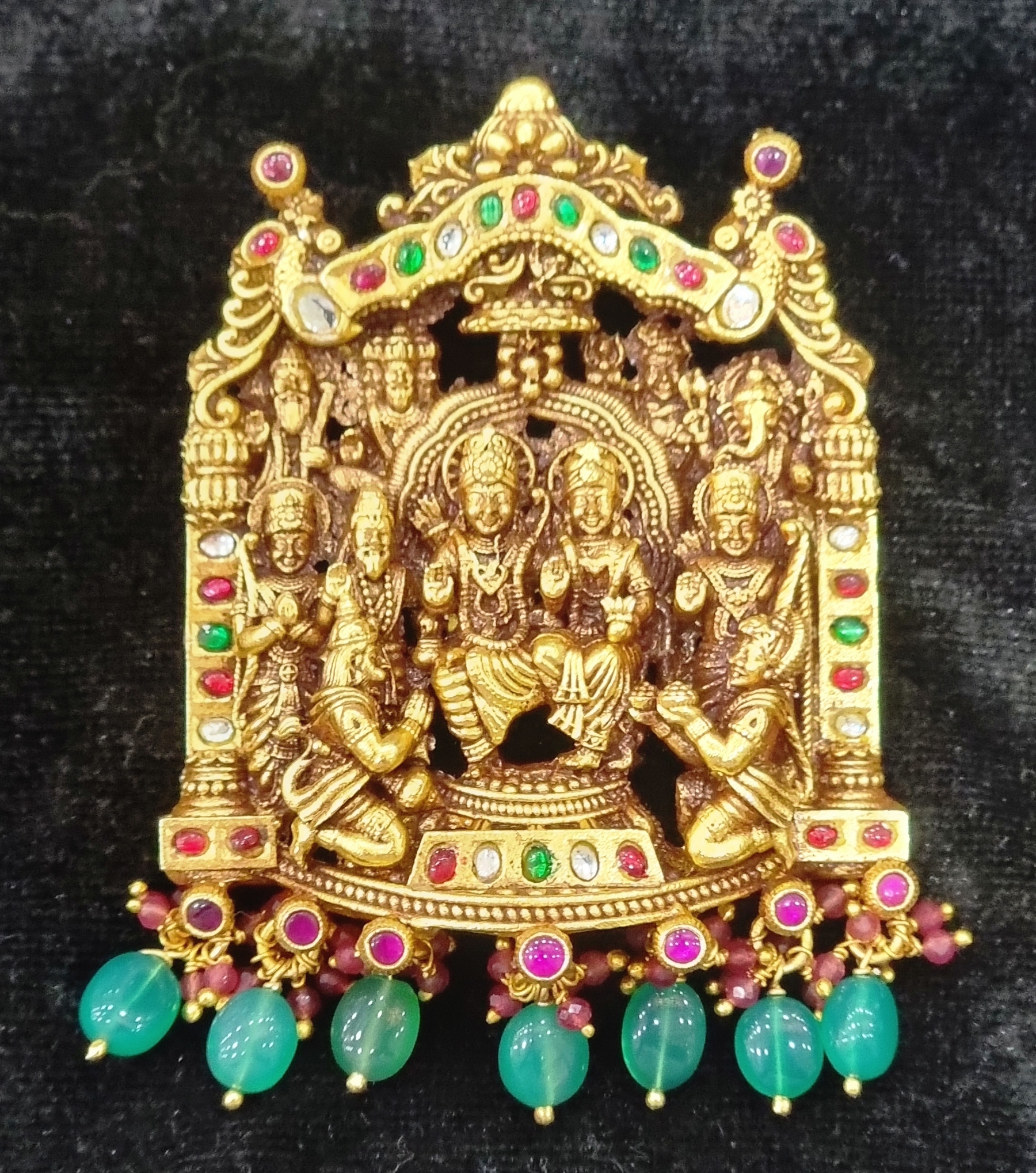 Gold Plated Lord Rama Pendant view 2