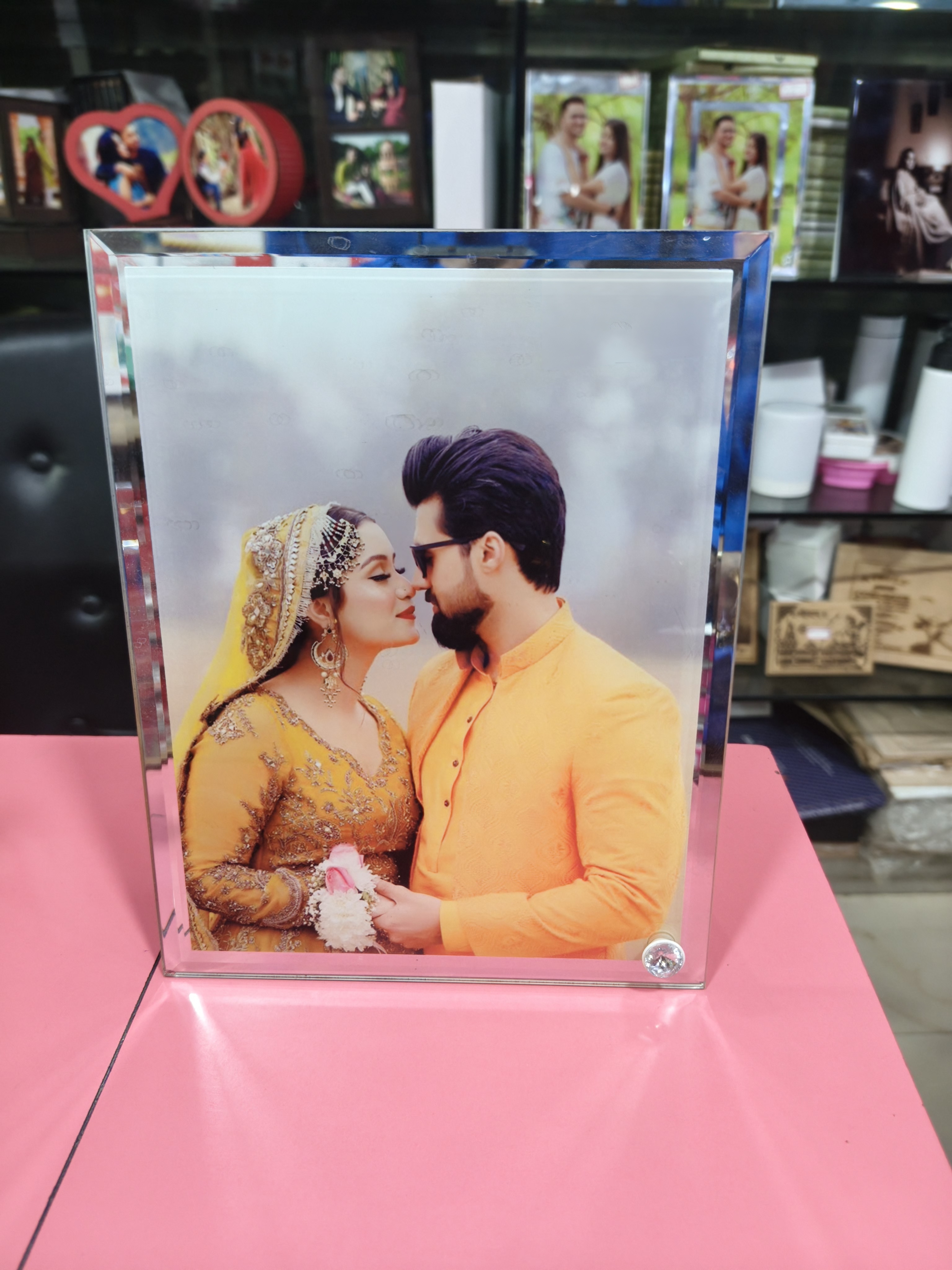 Crystal  Glass Photo Frame view 2