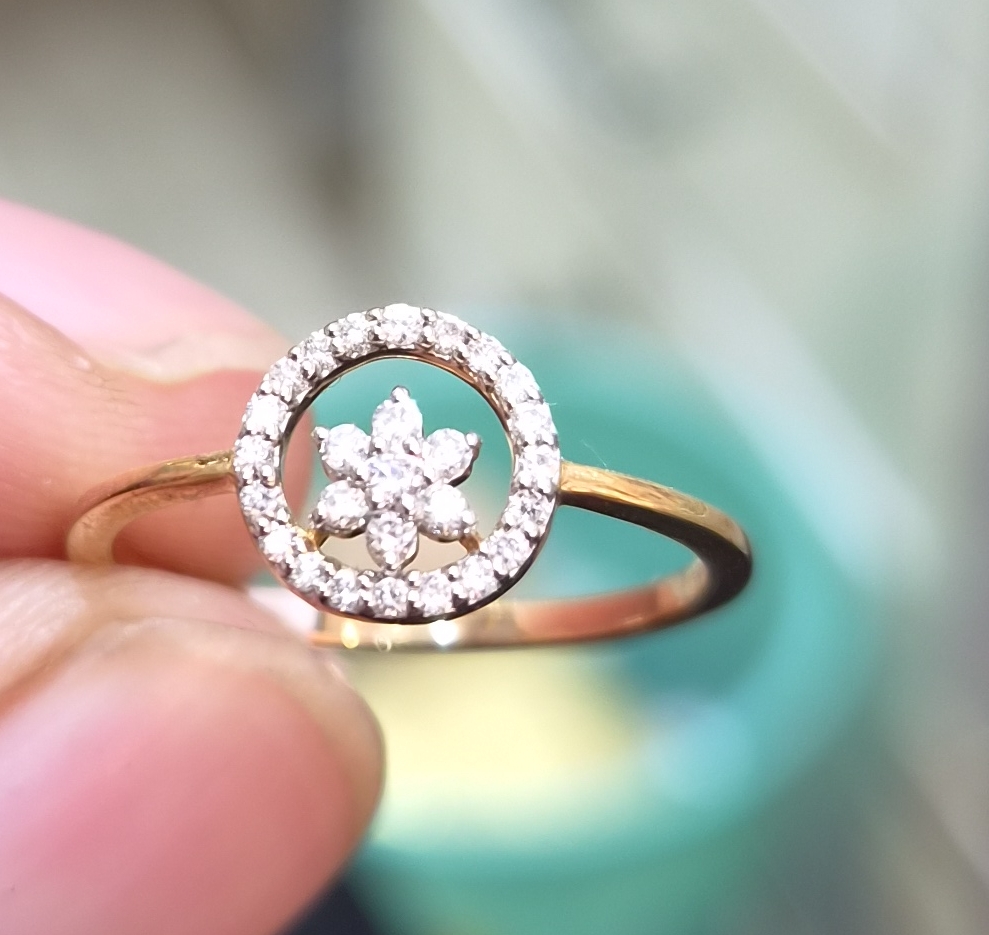 Diamond Floral Ring view 2