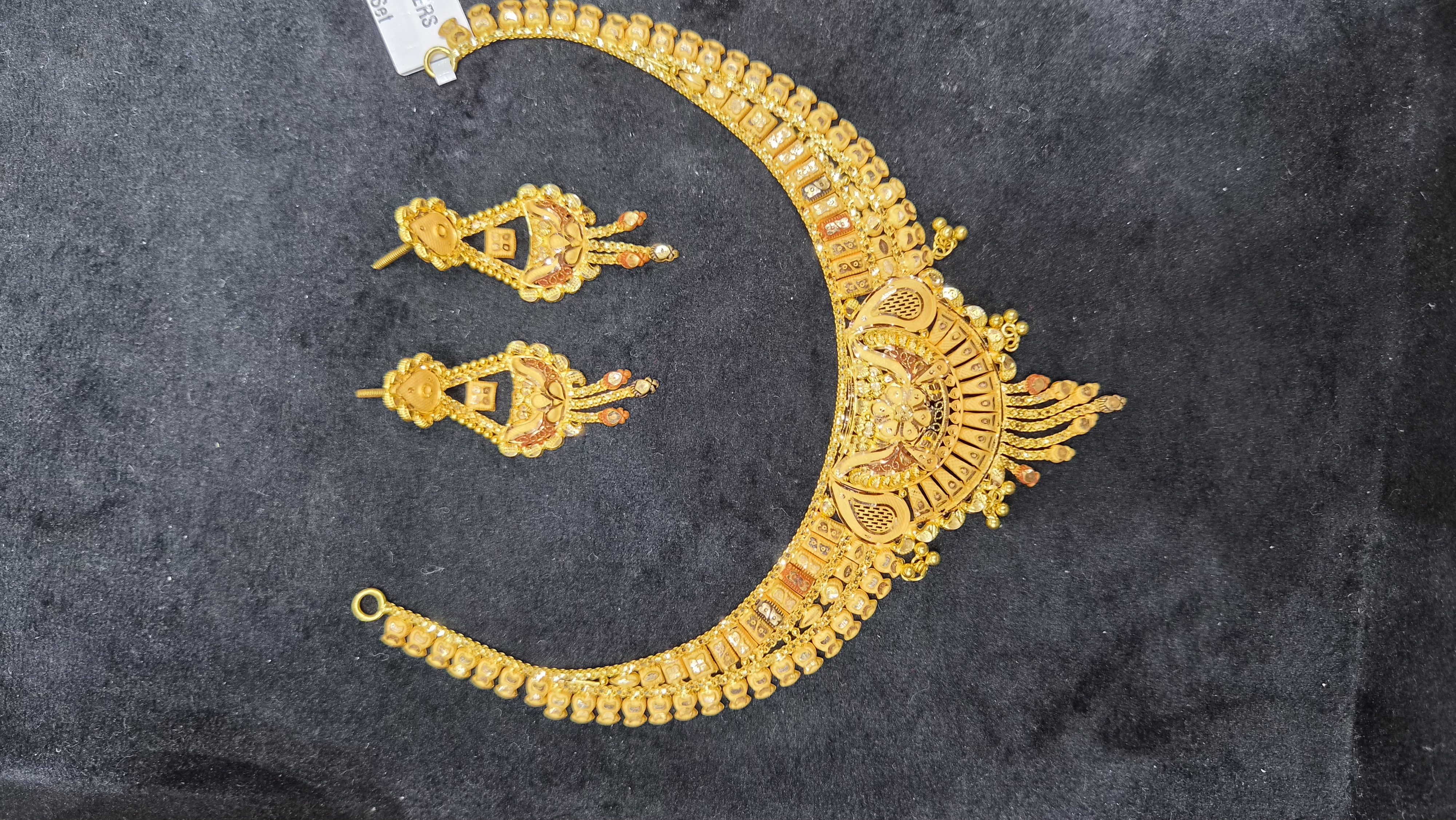 Traditional Gold Necklace Set view 2