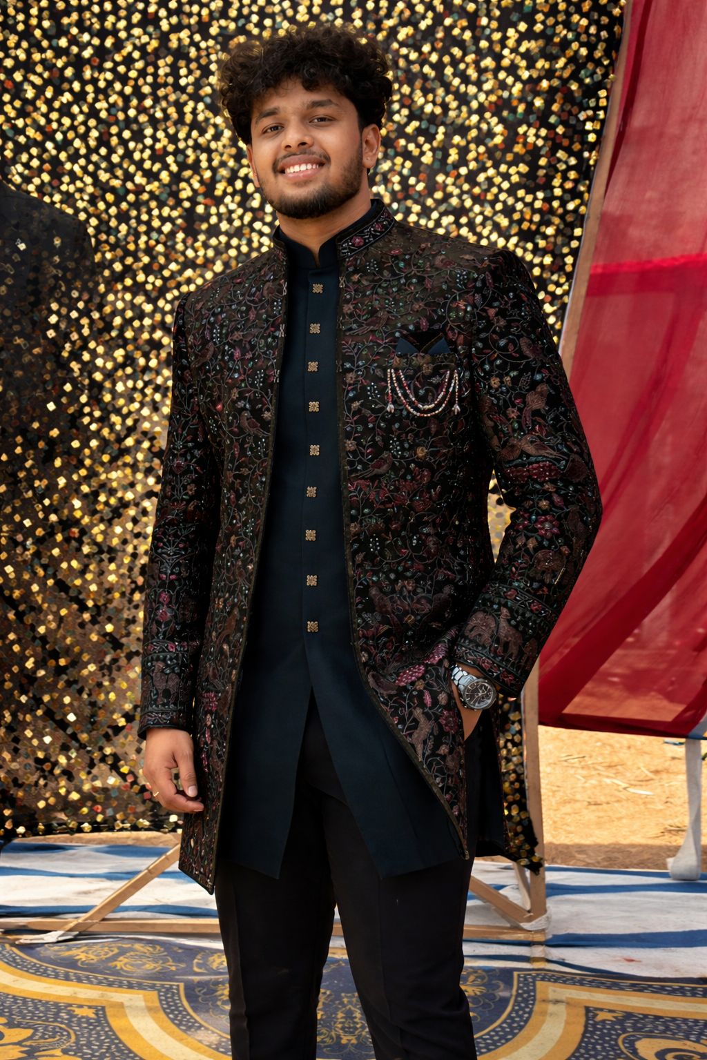 Embroidered Sherwani view 2