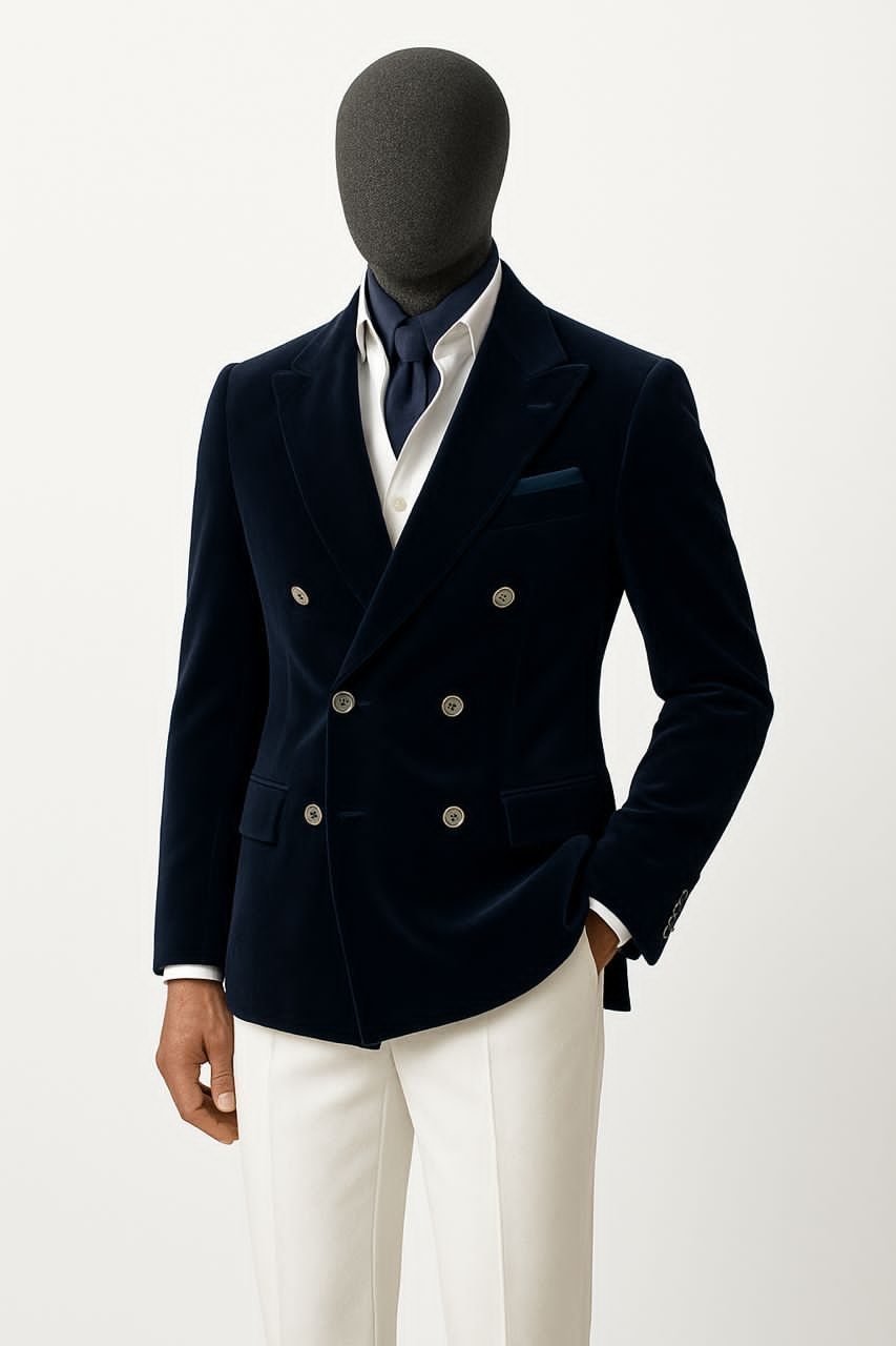 Luxury Velvet Blazer with Trousers view 2