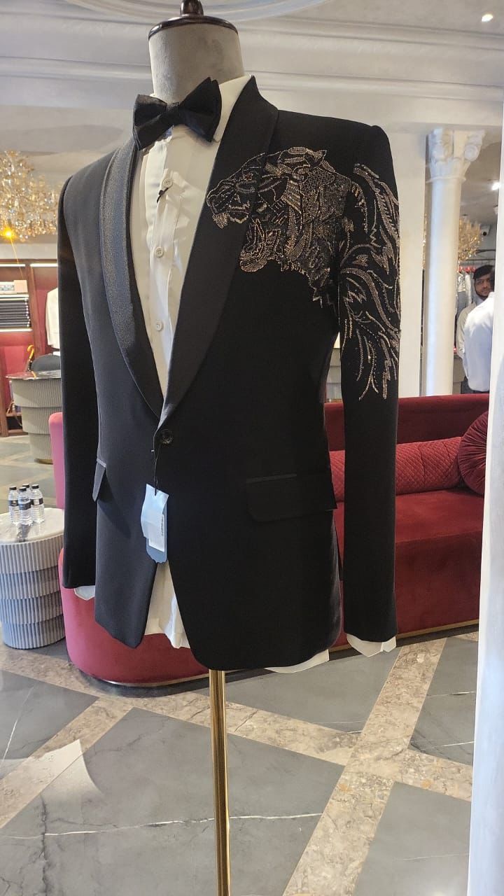 Embroidered Tuxedo Jacket view 2
