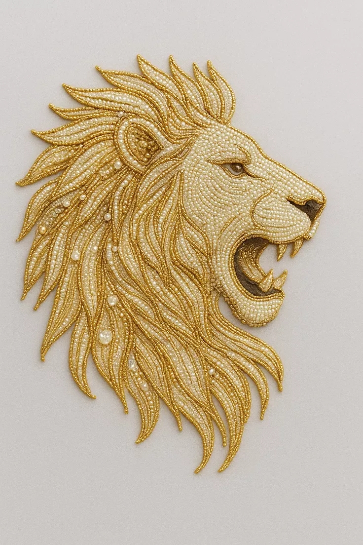 Luxury Lion Embroidery Suit view 2