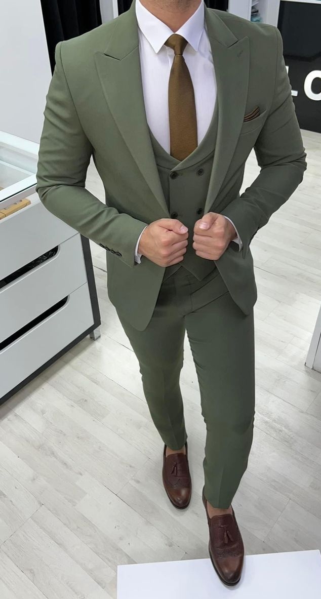 Green Three-Piece Suit view 2