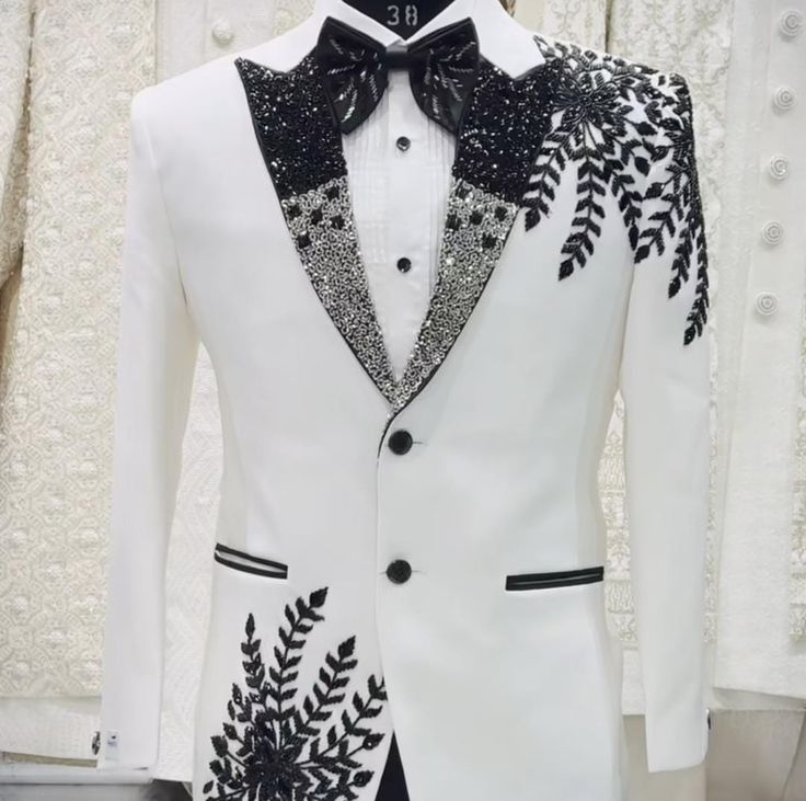Embroidered White Suit view 2