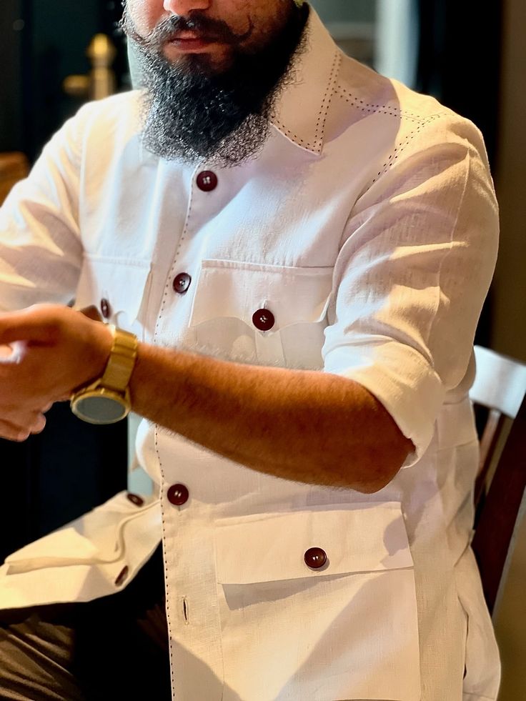 White Button-Down Hunter Shirt view 2