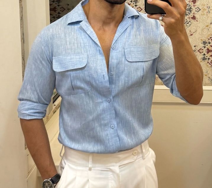 Blue Casual Shirt view 2