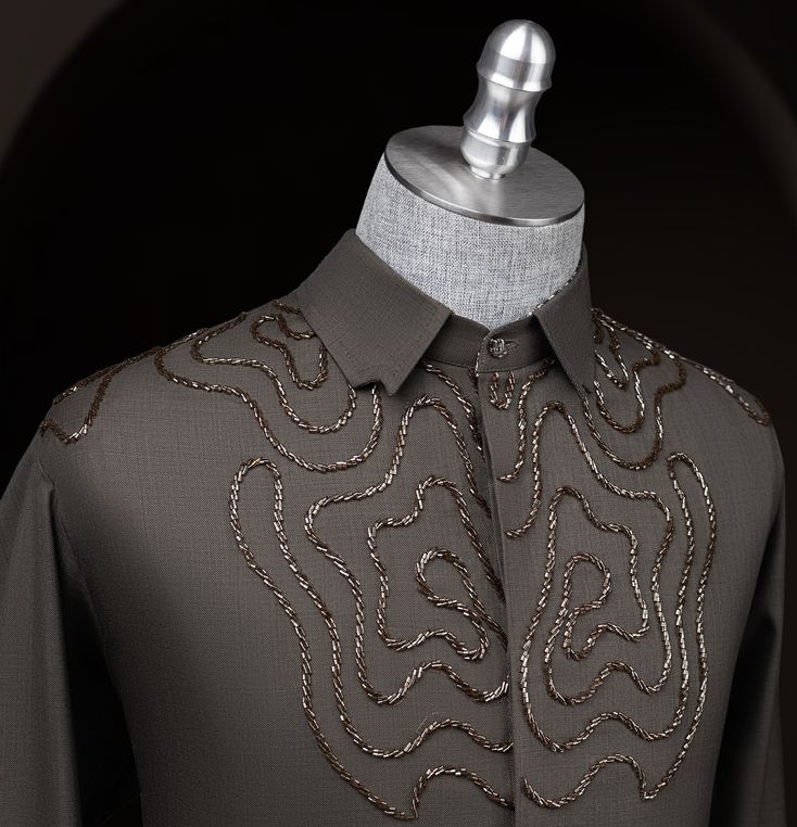 Embroidered Designer Shirt view 2