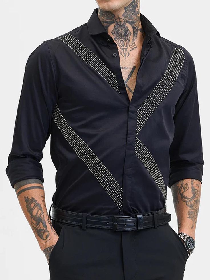 Embroidered Designer Shirt Cut dana view 2