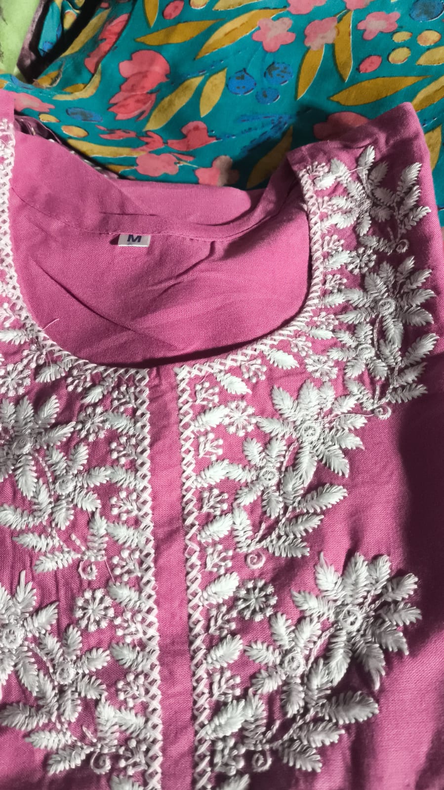 Embroidered Pink Kurti view 2