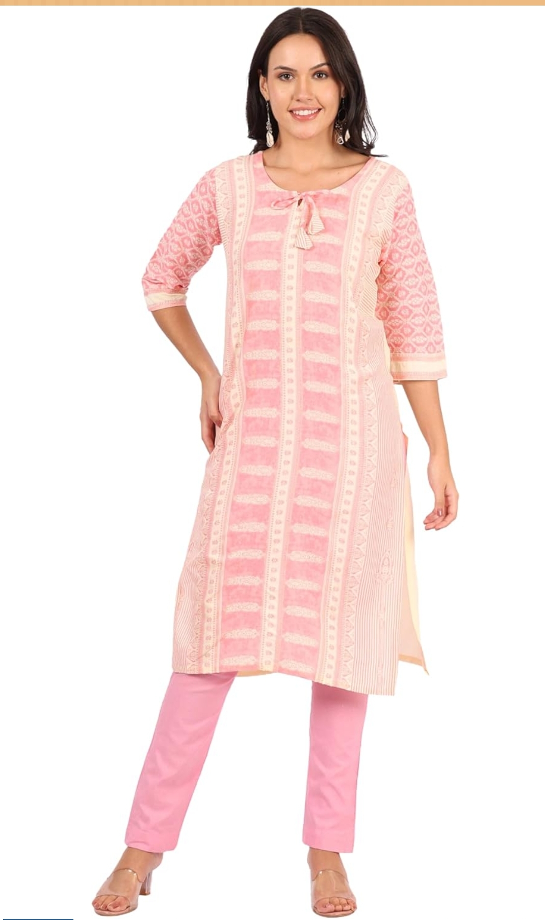 Ethnic Pink Kurti view 2