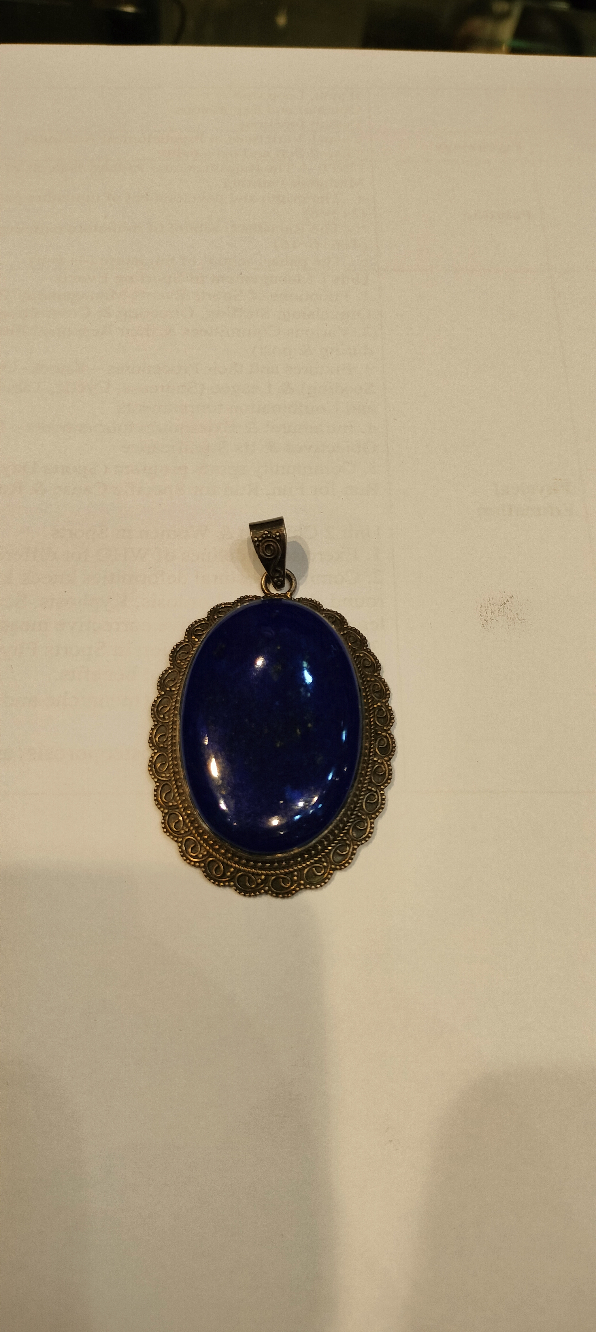 Vintage Lapis Lazuli Pendant view 2