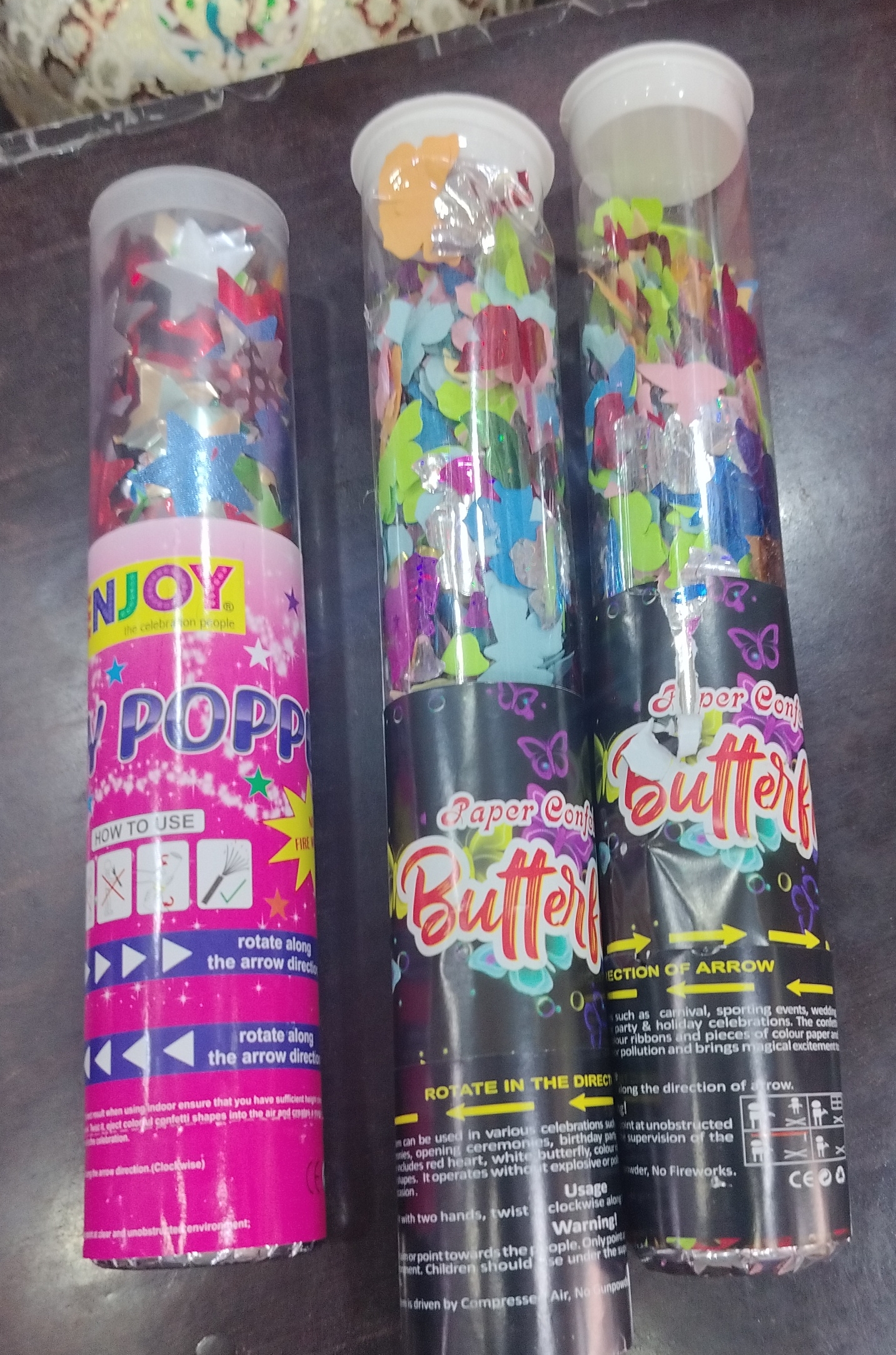 Butterfly Confetti Poppers view 2