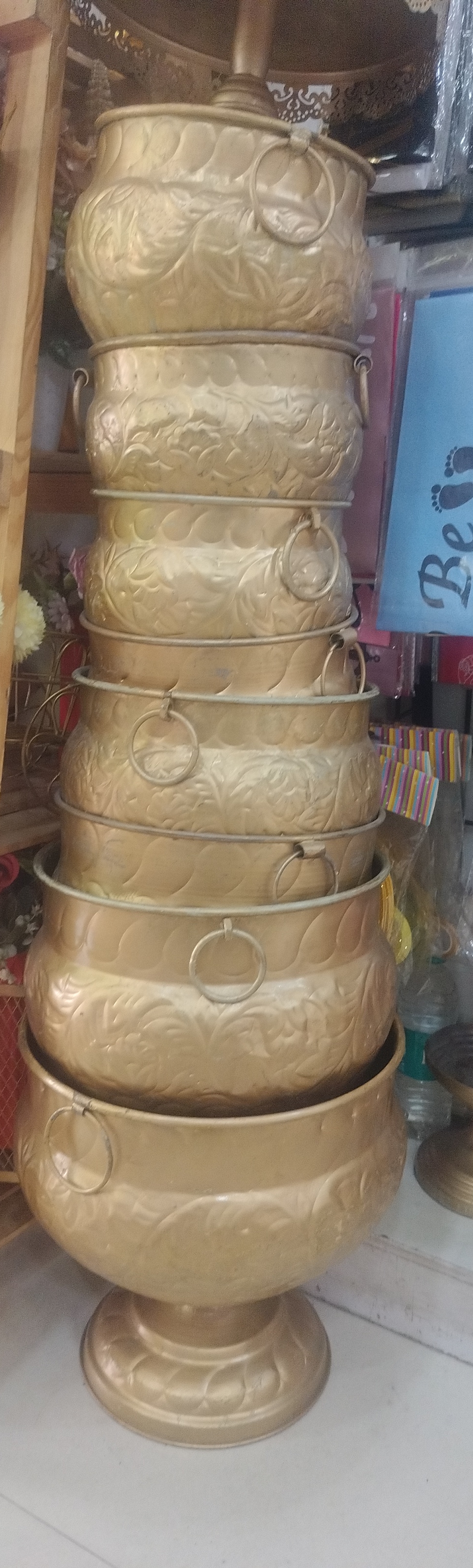 Ornate Gold Pots view 2