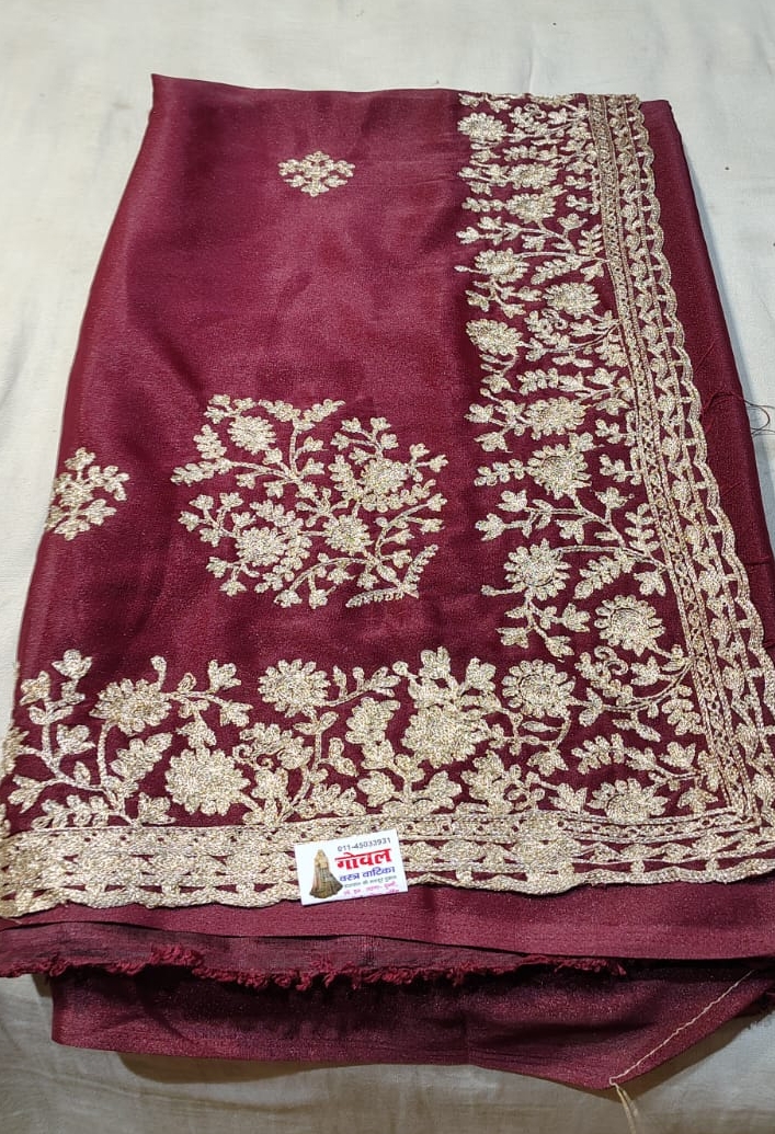 Nayaka Embroidered Saree Fabric view 2