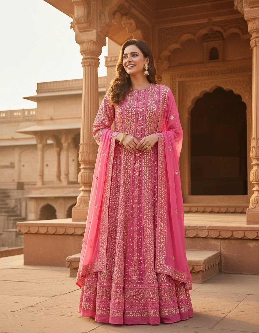 Pink Ethnic Wear view 3