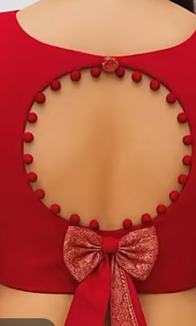 Red Traditional Blouse view 3