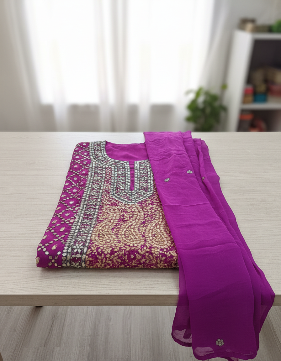 Embroidered Salwar Kameez Set view 3