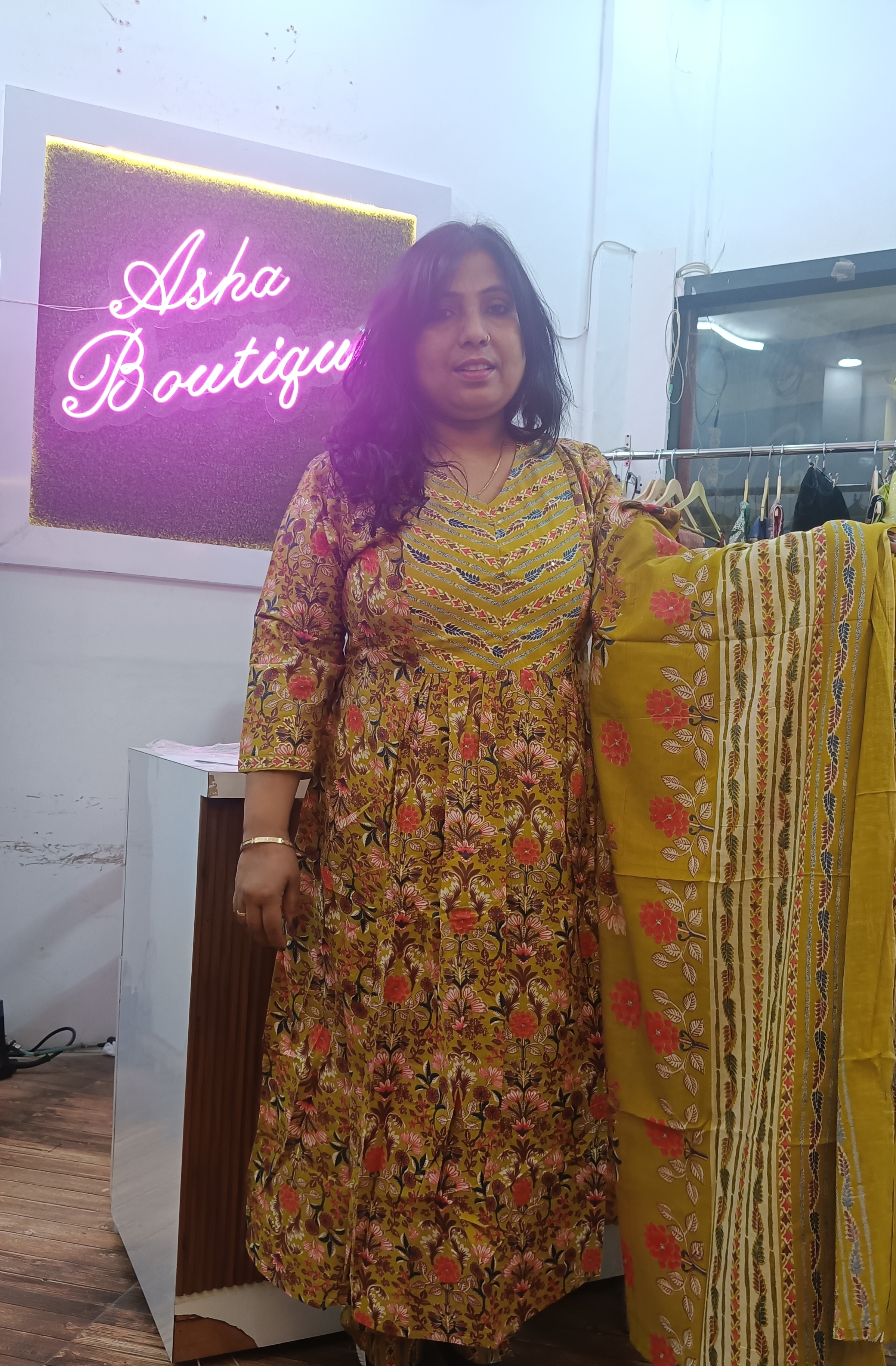 Floral Printed Ethnic Dress view 2