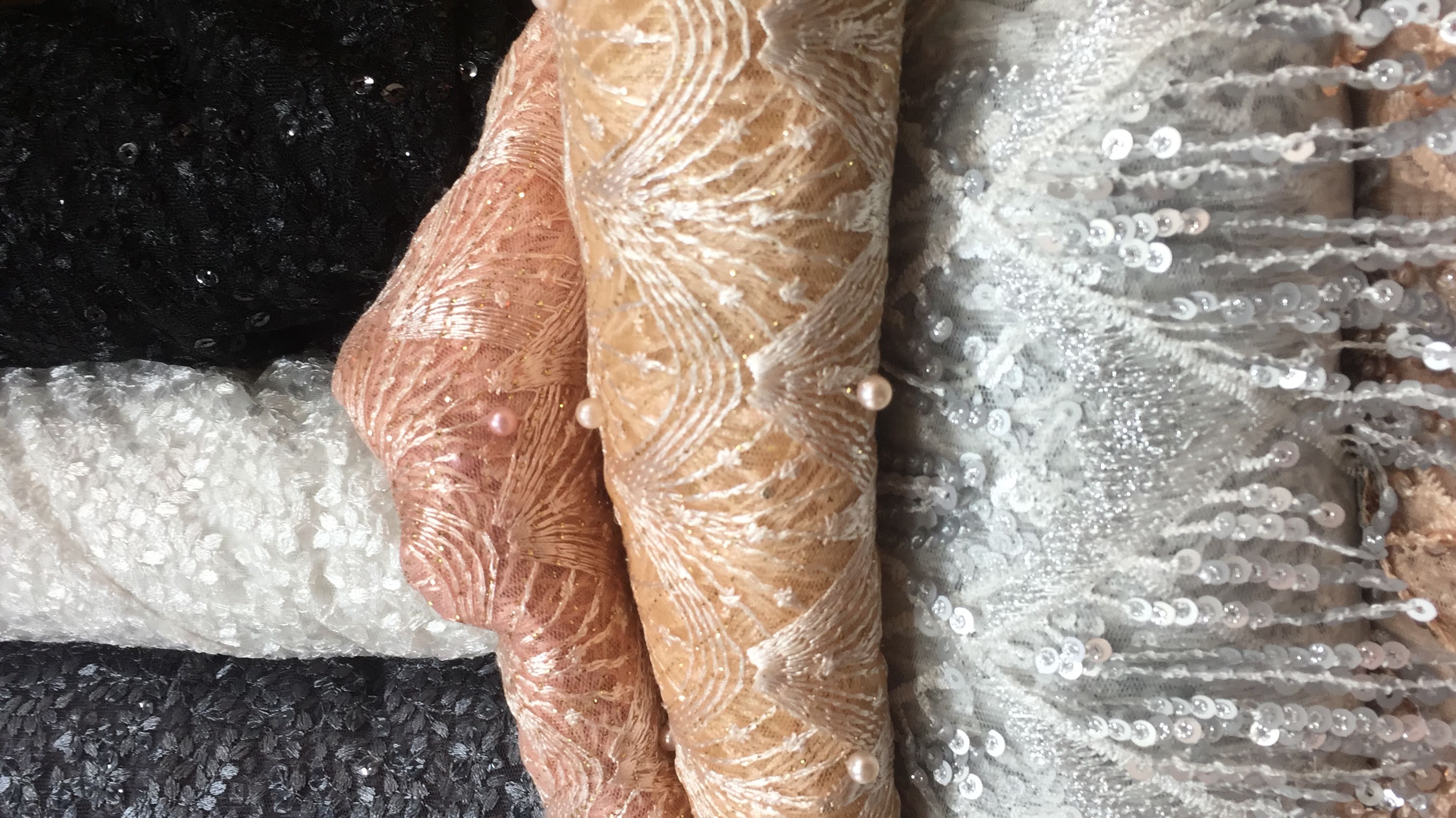 Sheer Fabric with Sequins view 3
