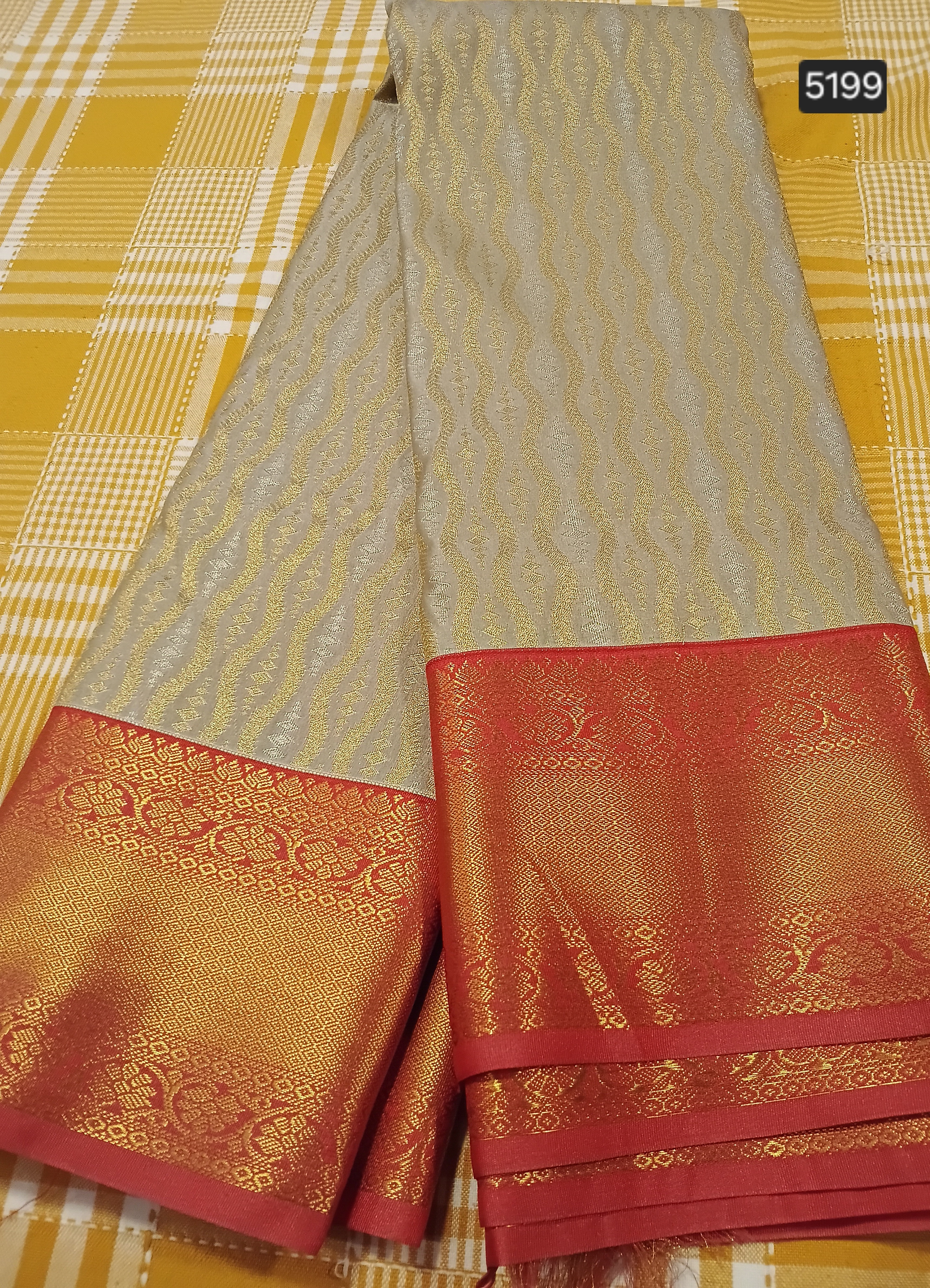 Semi Kanchi Slik Saree 212 view 2
