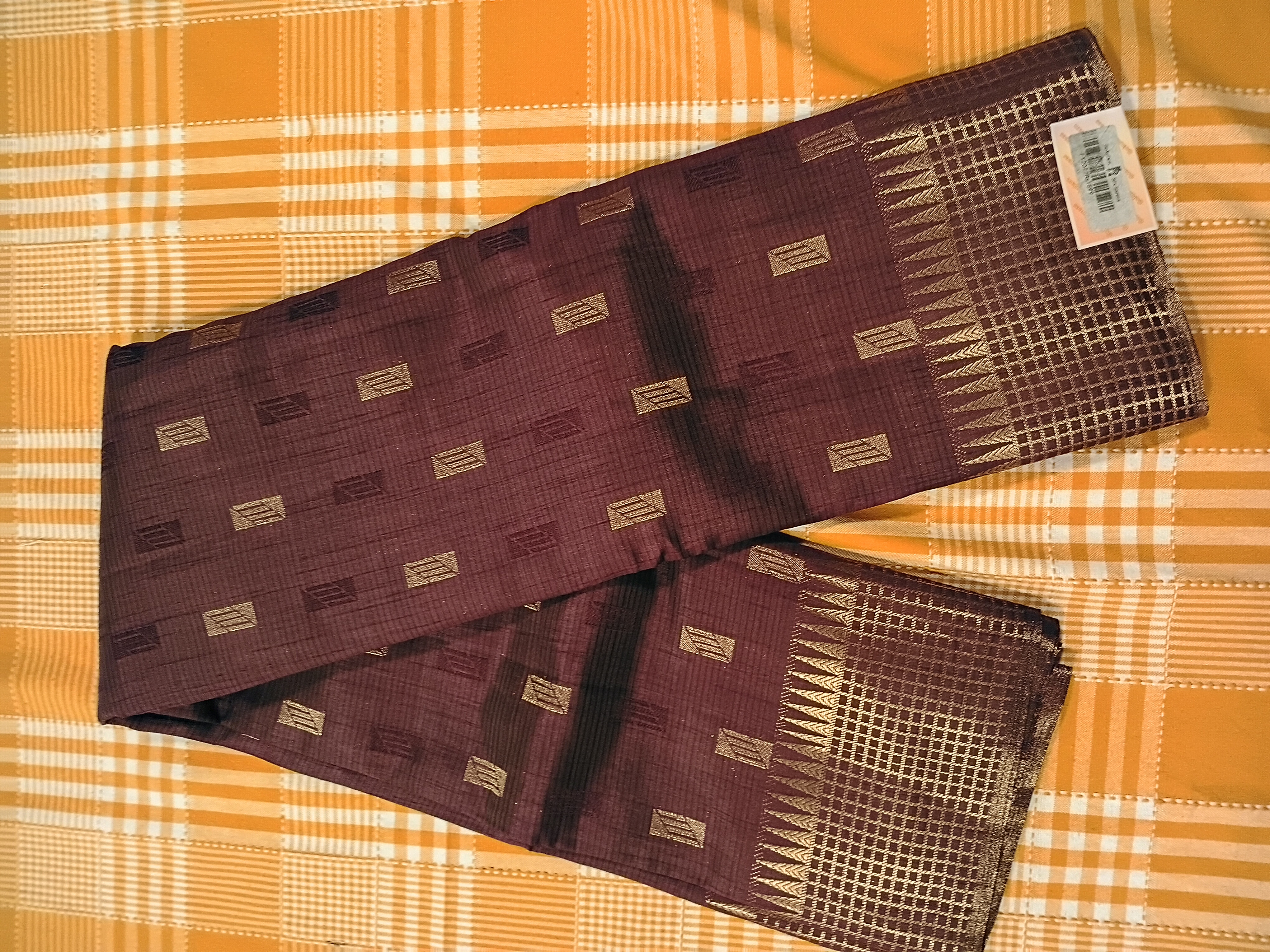 Brown Tussar Saree 026 view 2