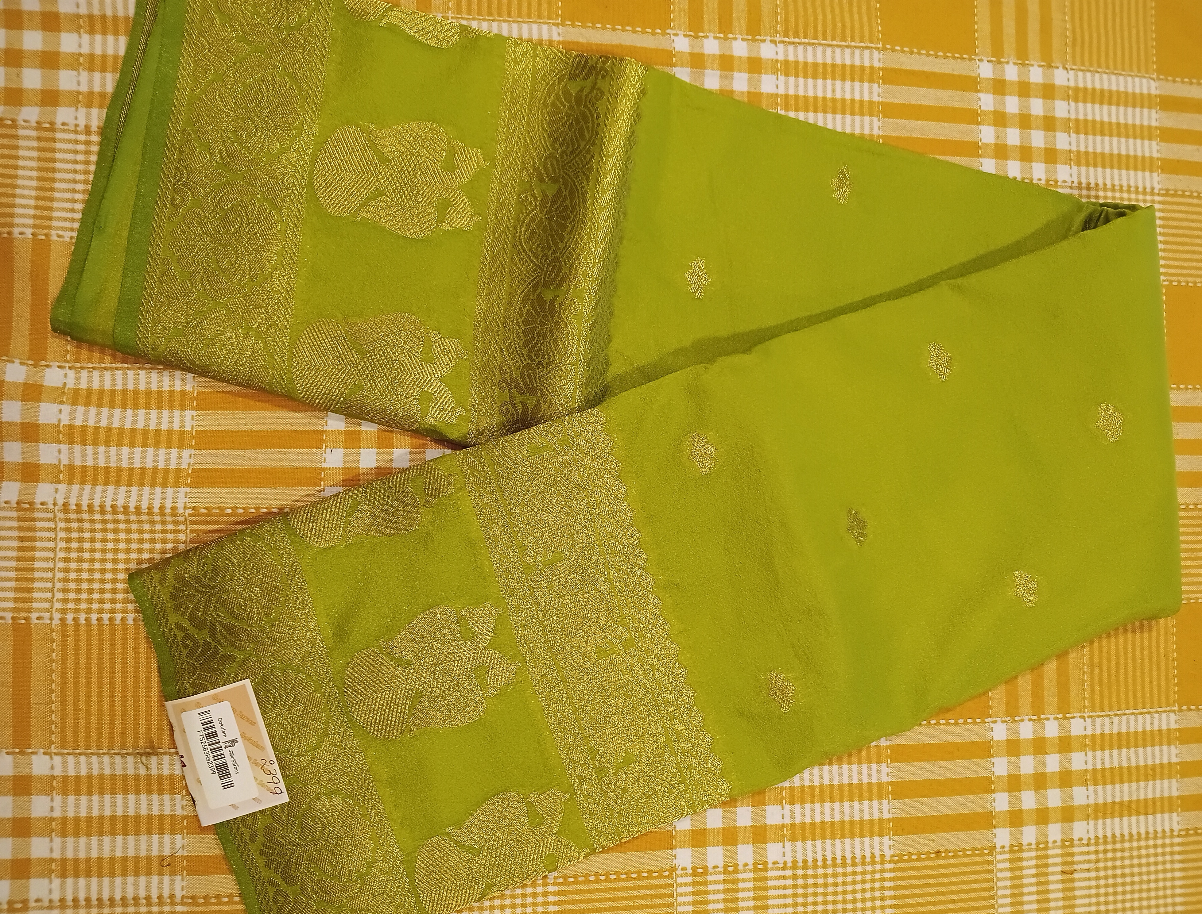 Green Banarasi Saree 015 view 2