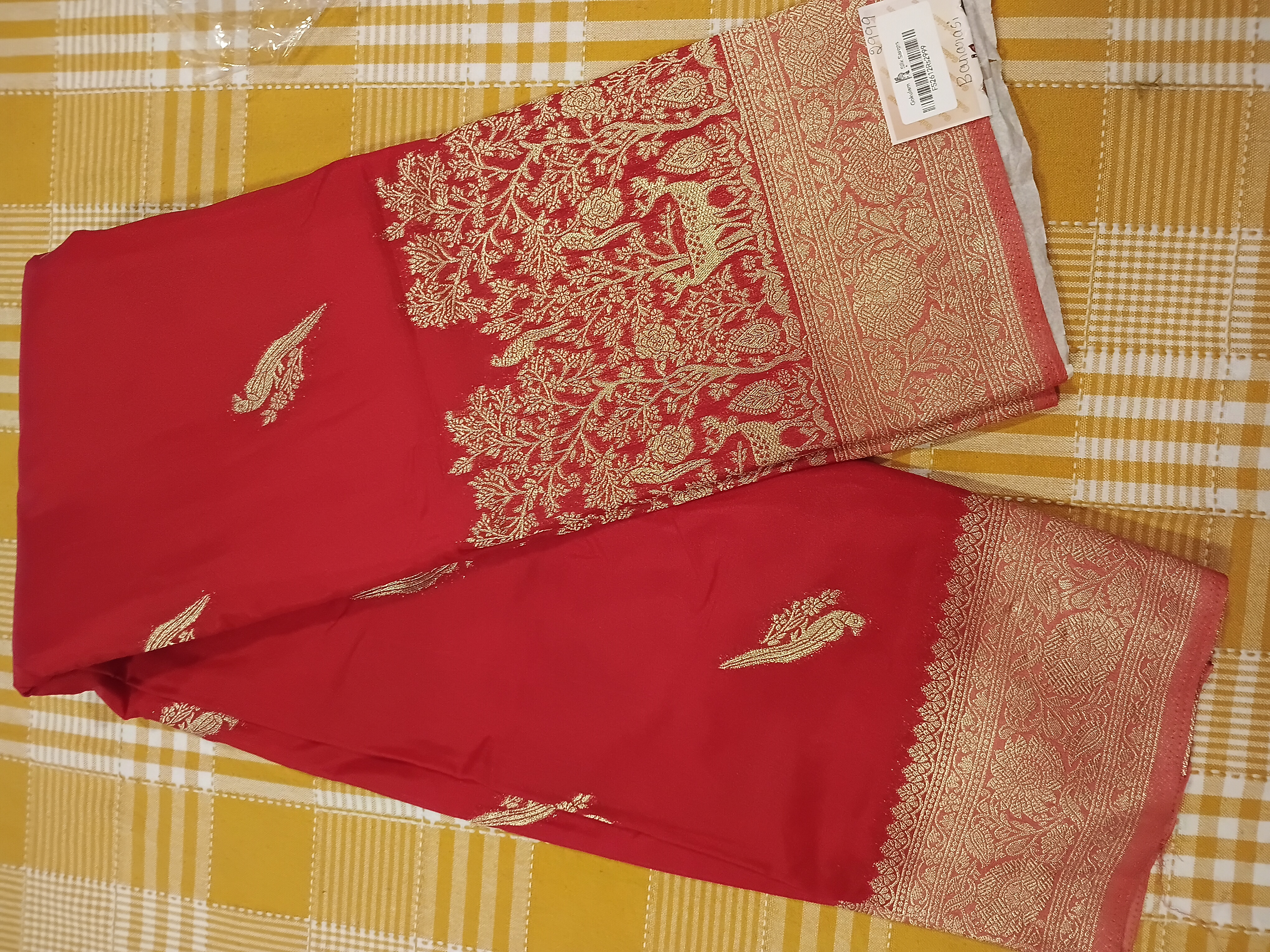 Red Banarasi Saree 012 view 2