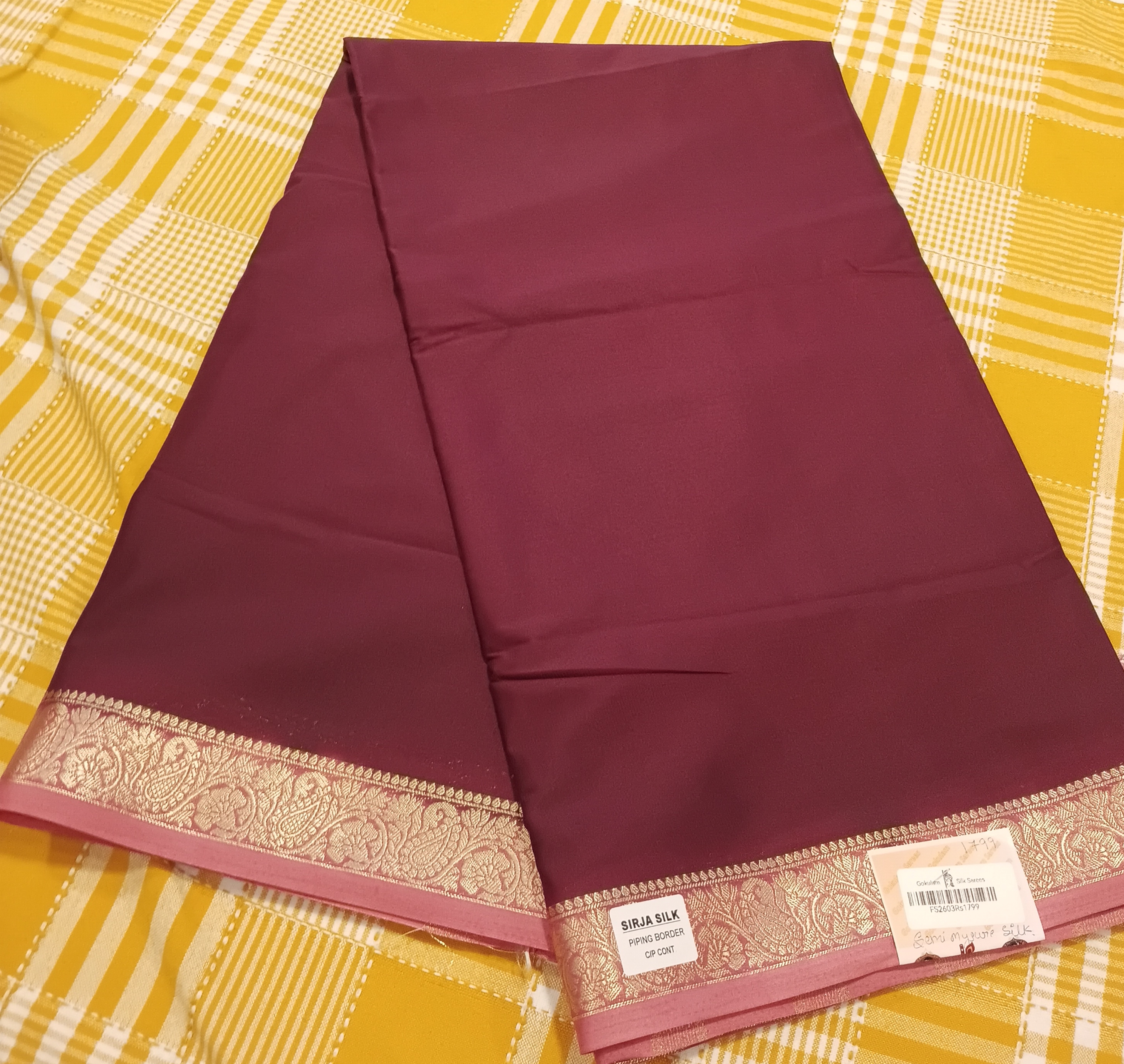 Semi Mysore Silk O30 view 2