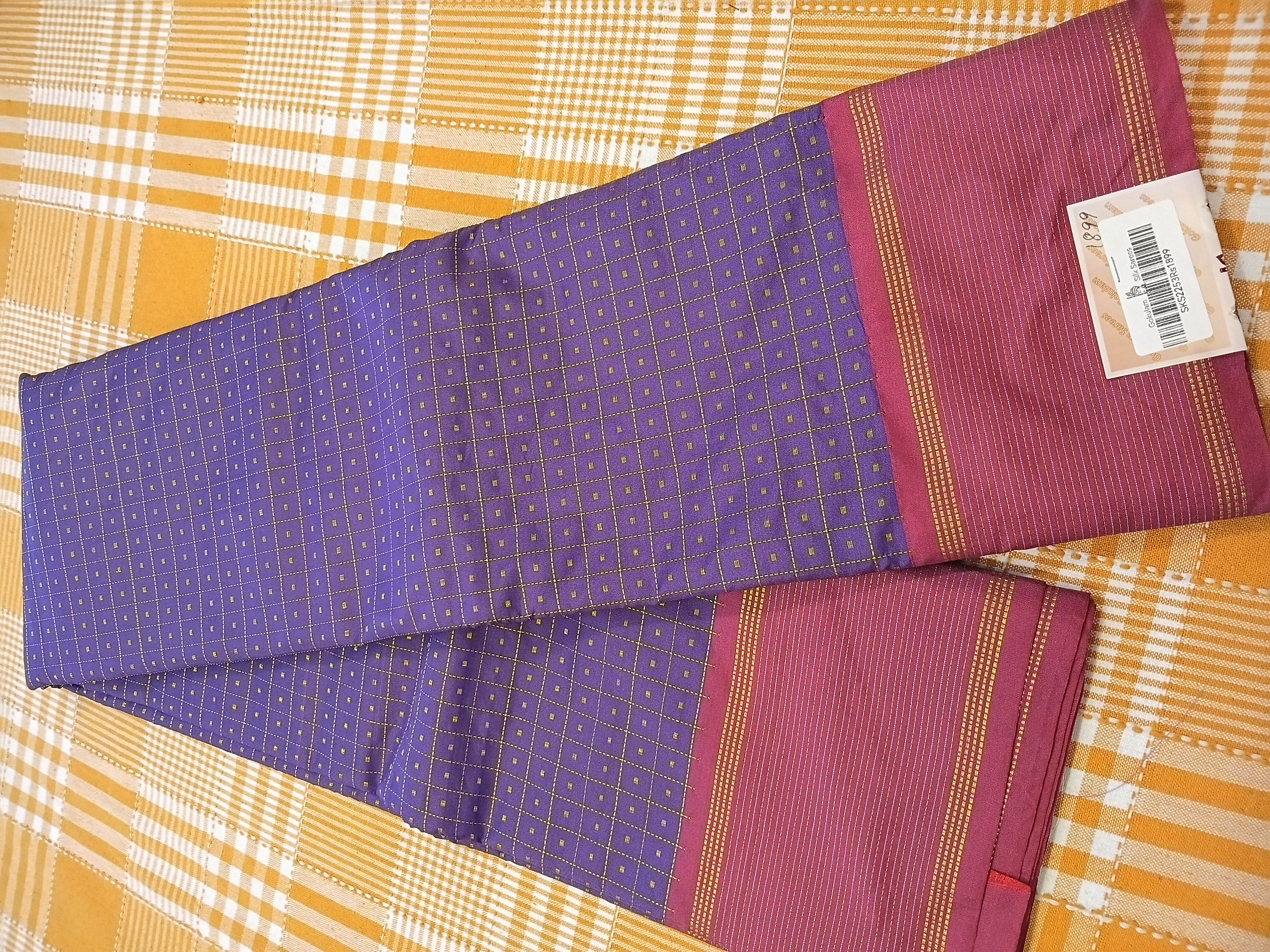 Semi Silk Saree 195 view 2