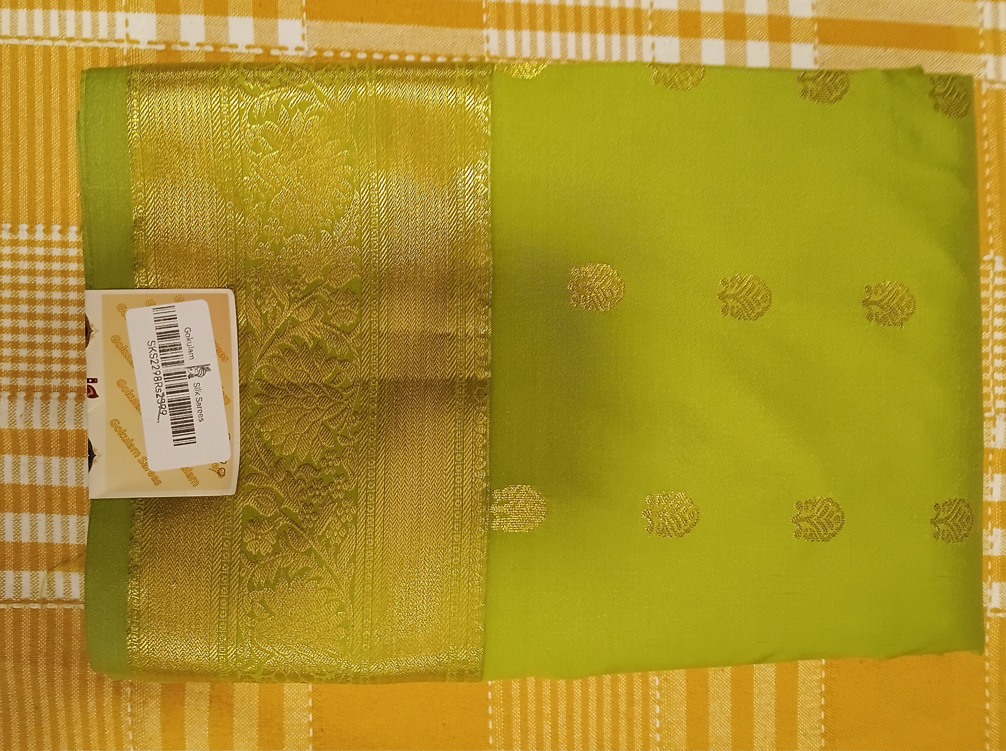 Semi Silk Saree Green 187 view 2