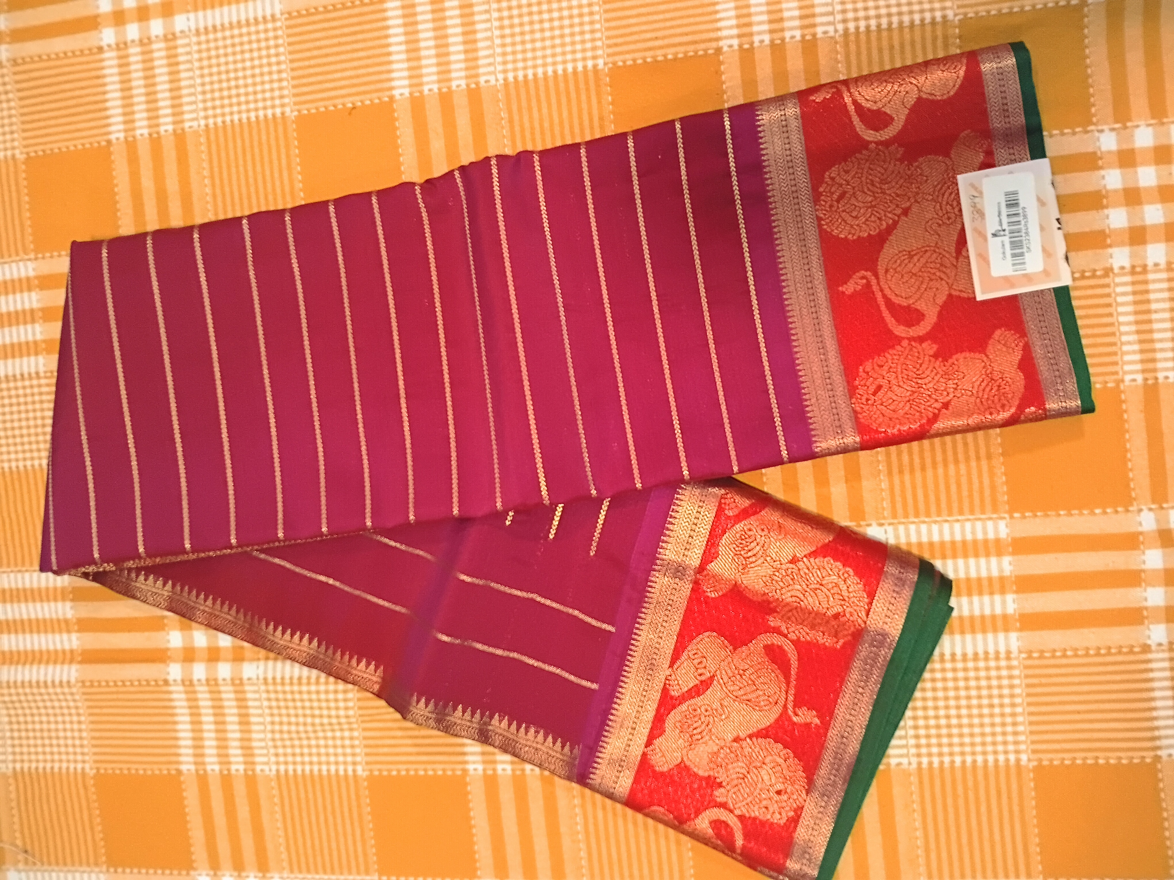 Semi Kanchi Silk Sareee 174 view 2