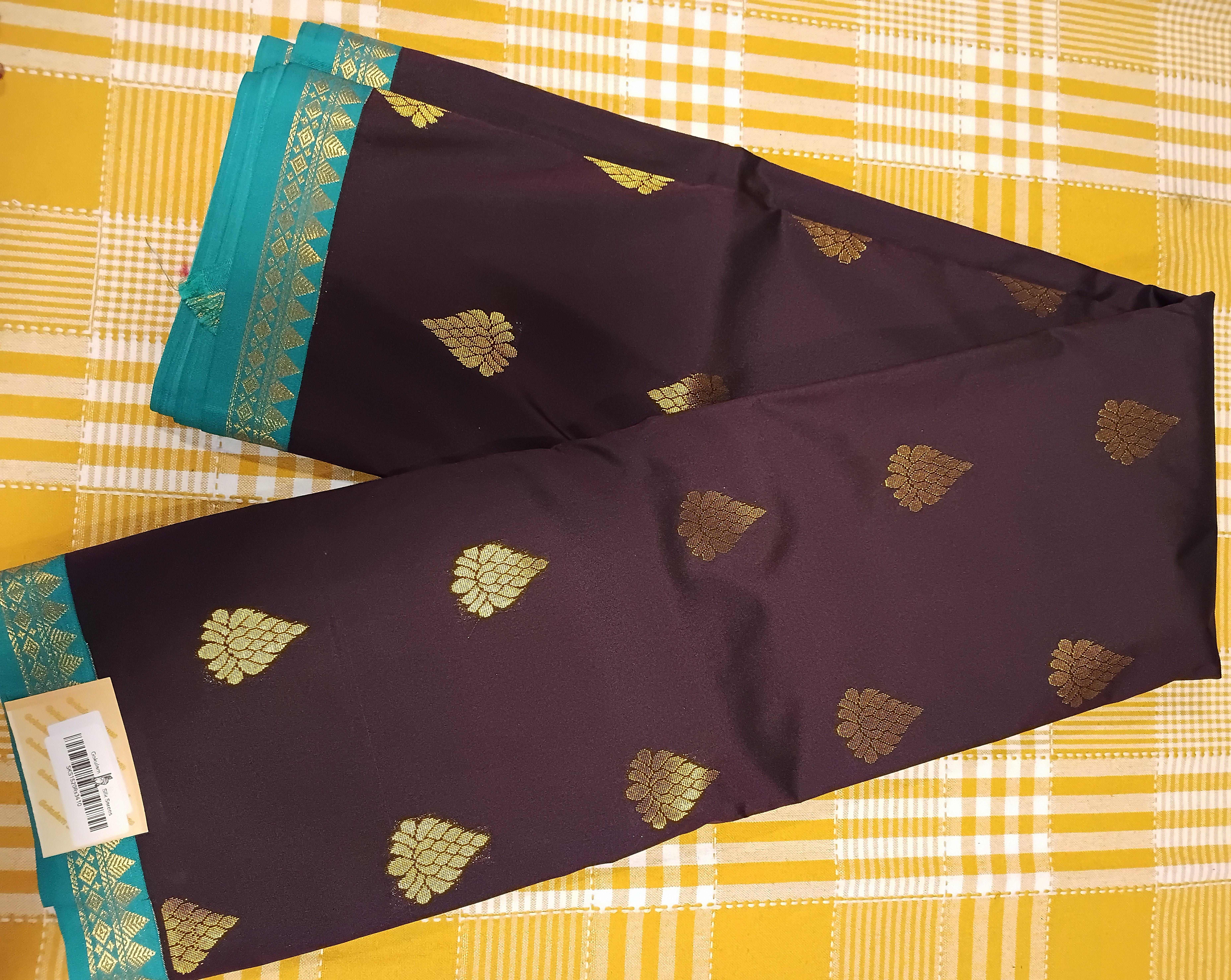 Semi Kanchi Silk Saree 100 view 2
