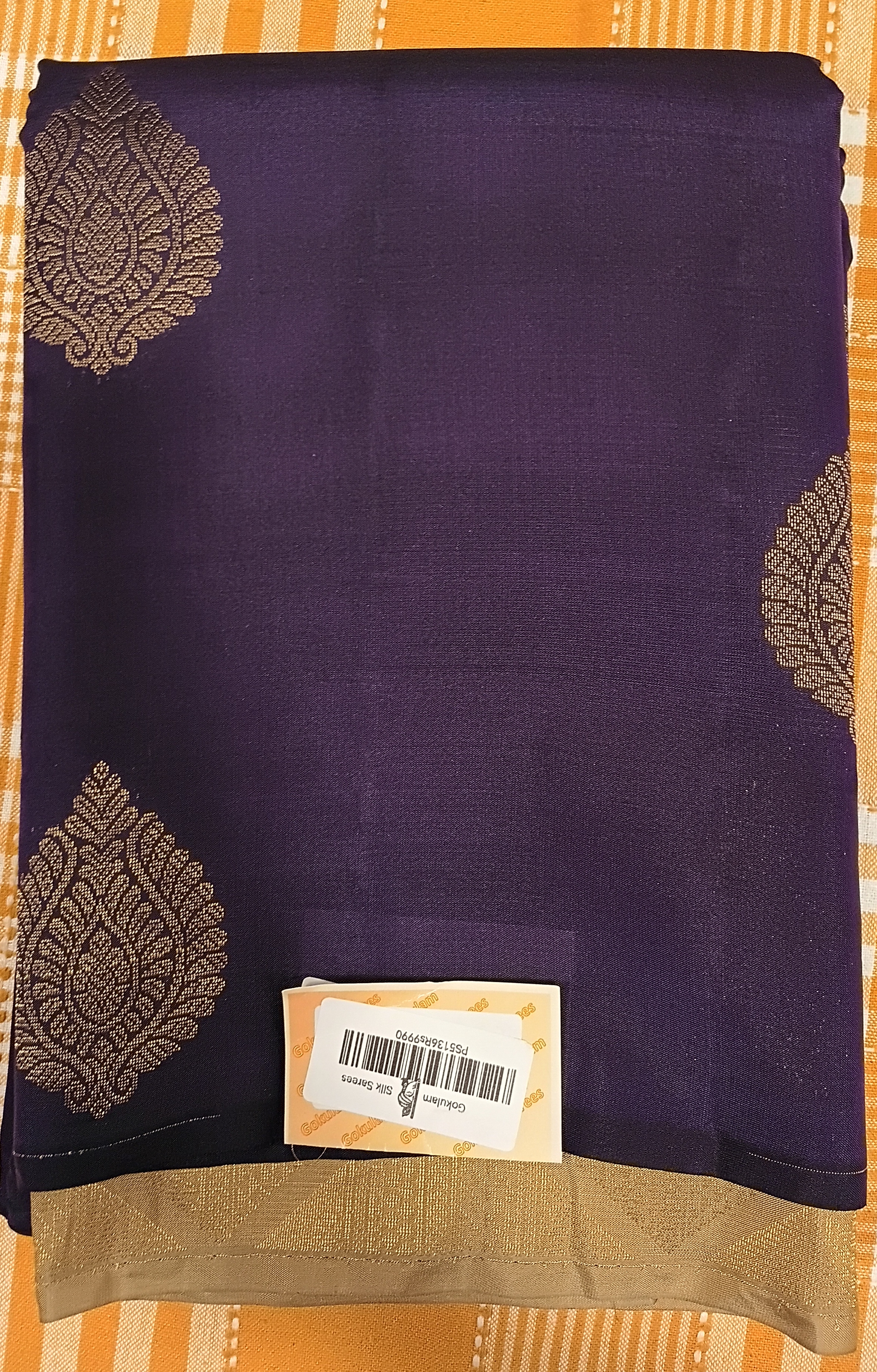 Pure Silk Saree Purple 147 view 2
