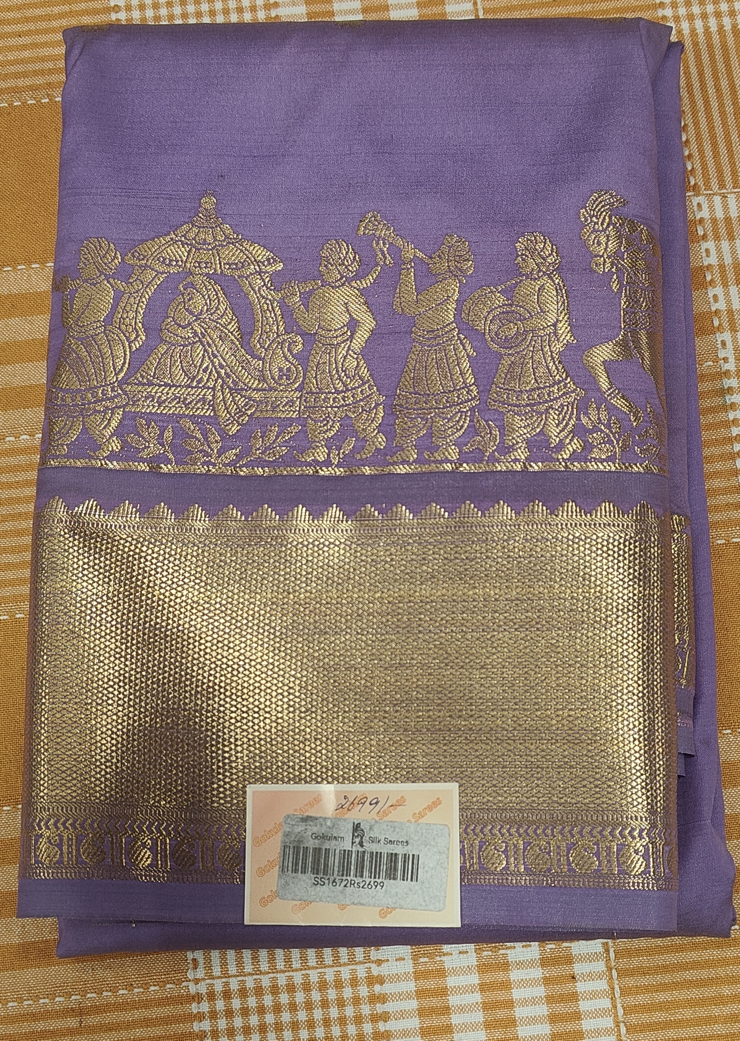 Semi Silk Saree Lavender Color 086 view 2