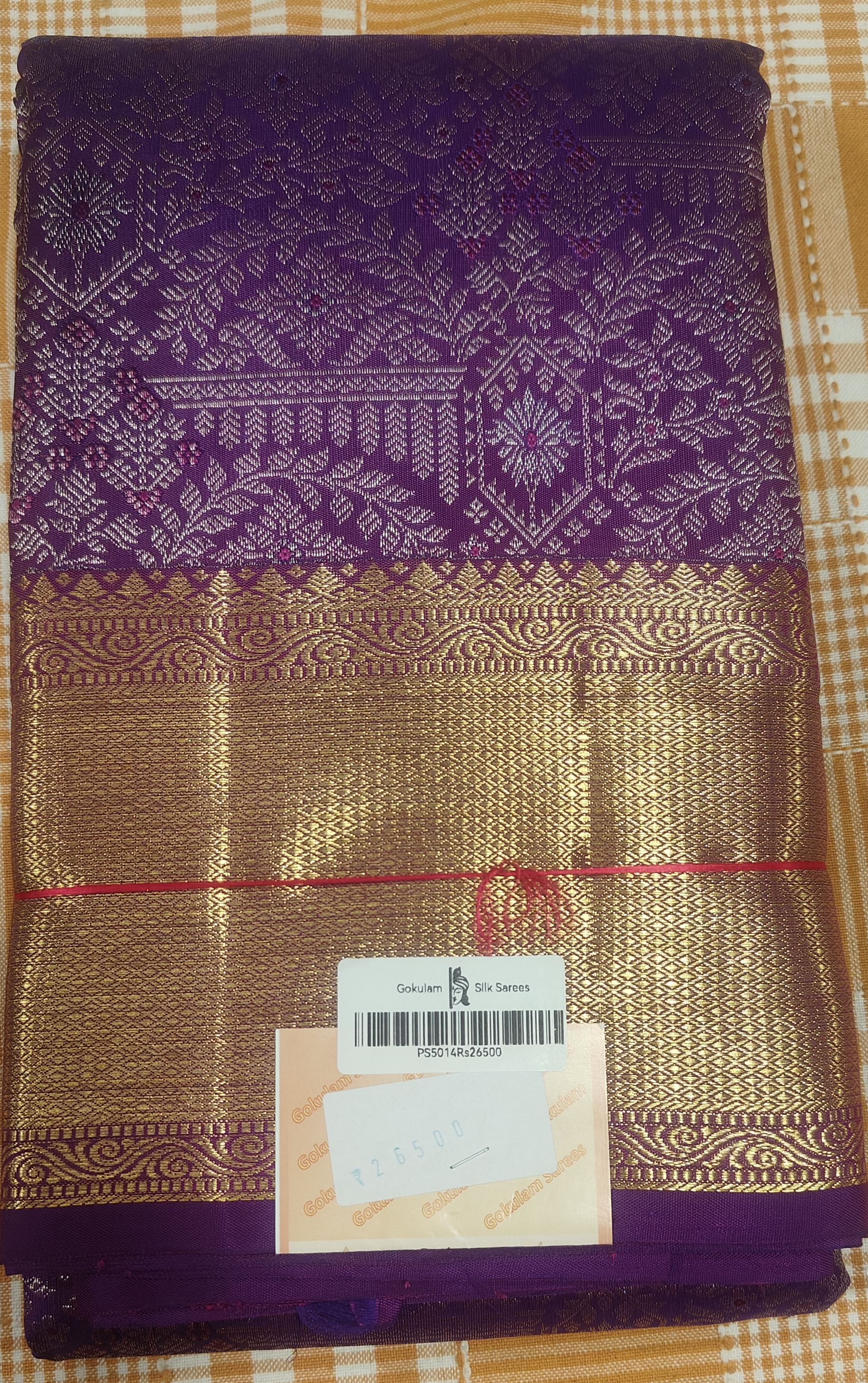 Royal Purple Pure Silk Saree 128 view 2