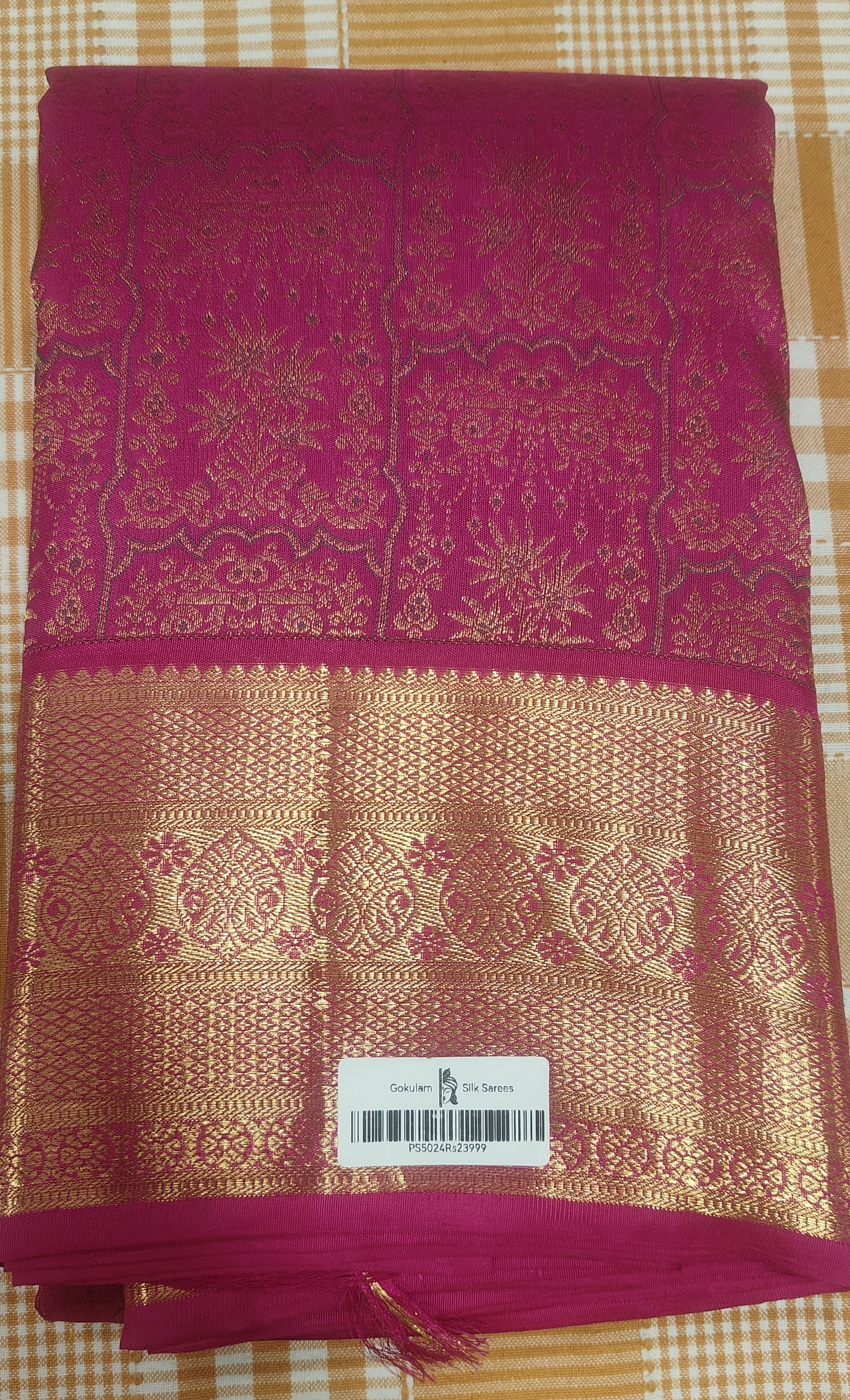 Pure Silk Saree Pink Color 126 view 2