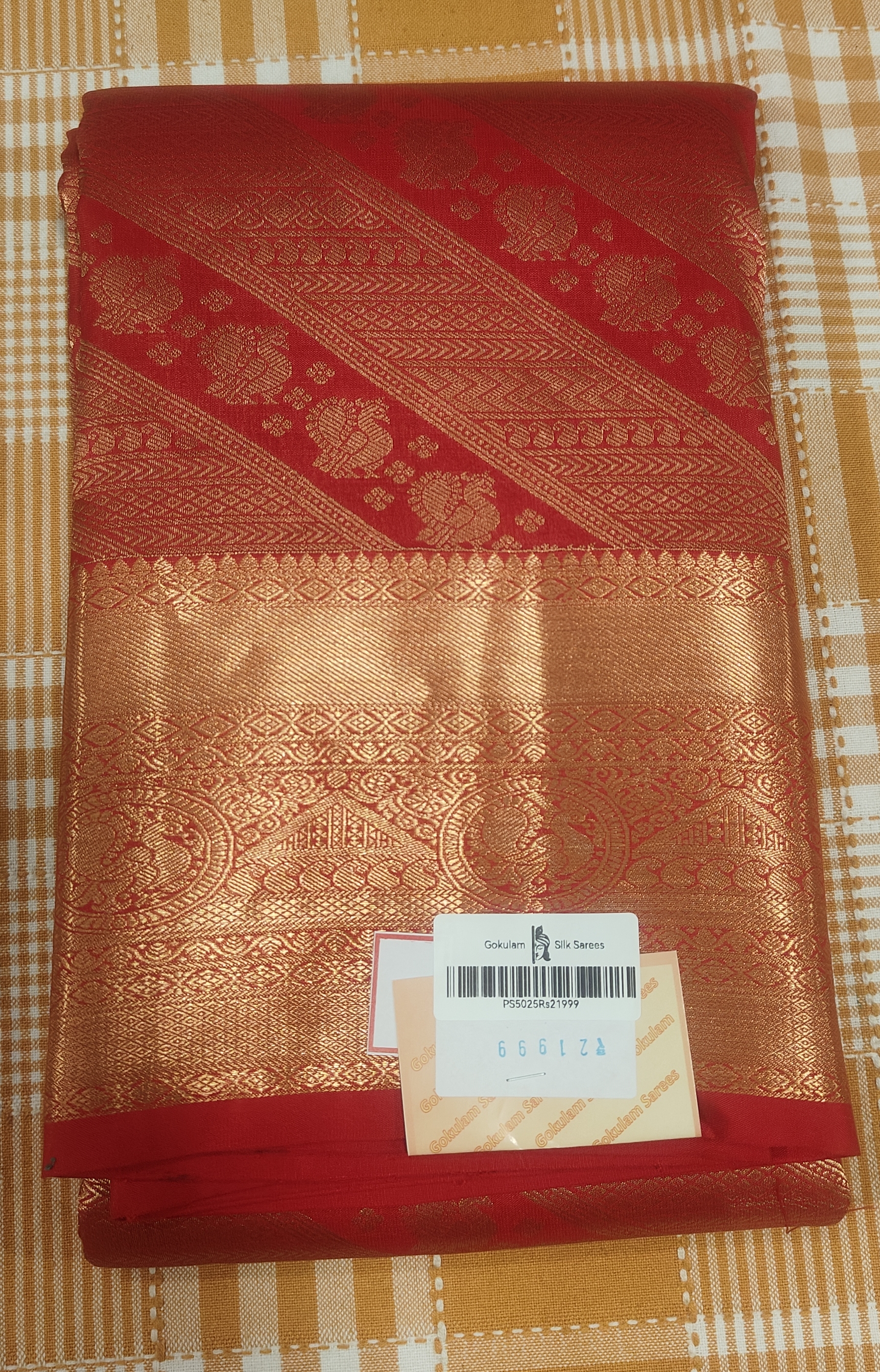 Red Pure Silk Saree 111 view 2