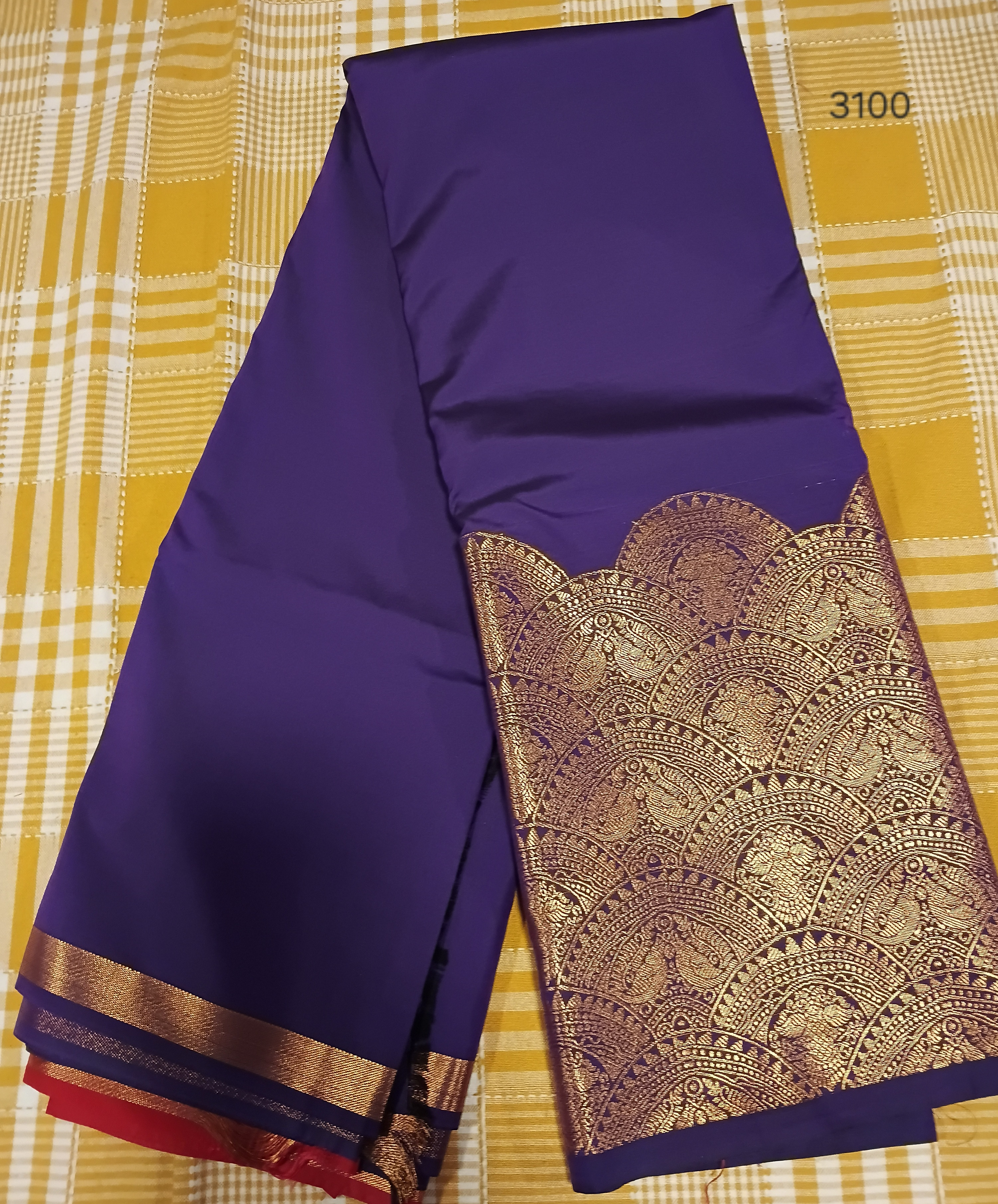 Purple Semi Kanchi Silk Saree 083 view 2