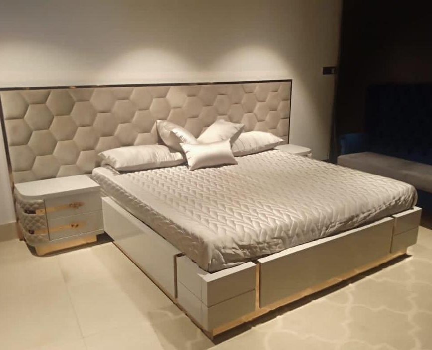 Elegant Upholstered Bed view 2